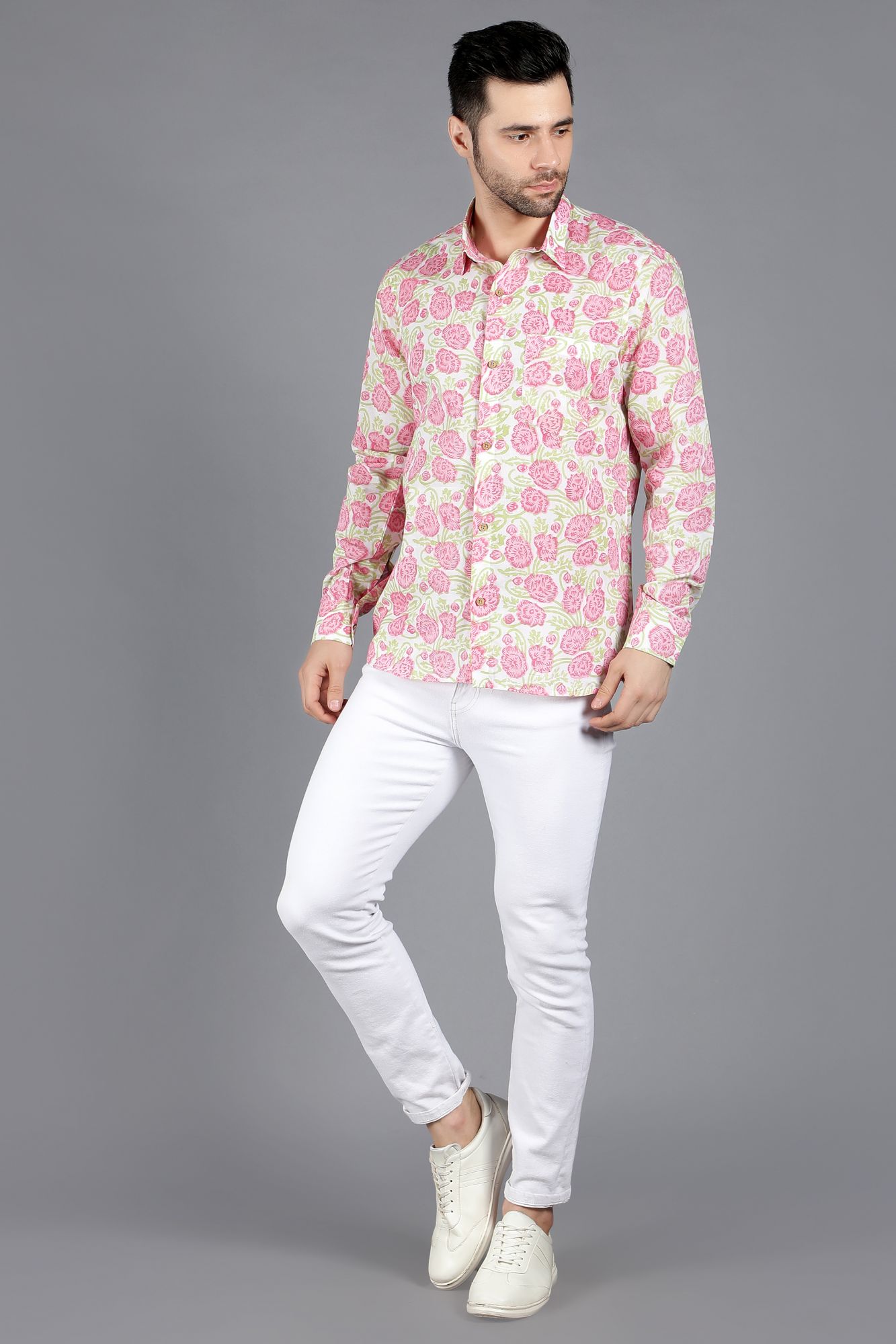 Pollux Handblock Cotton Shirt