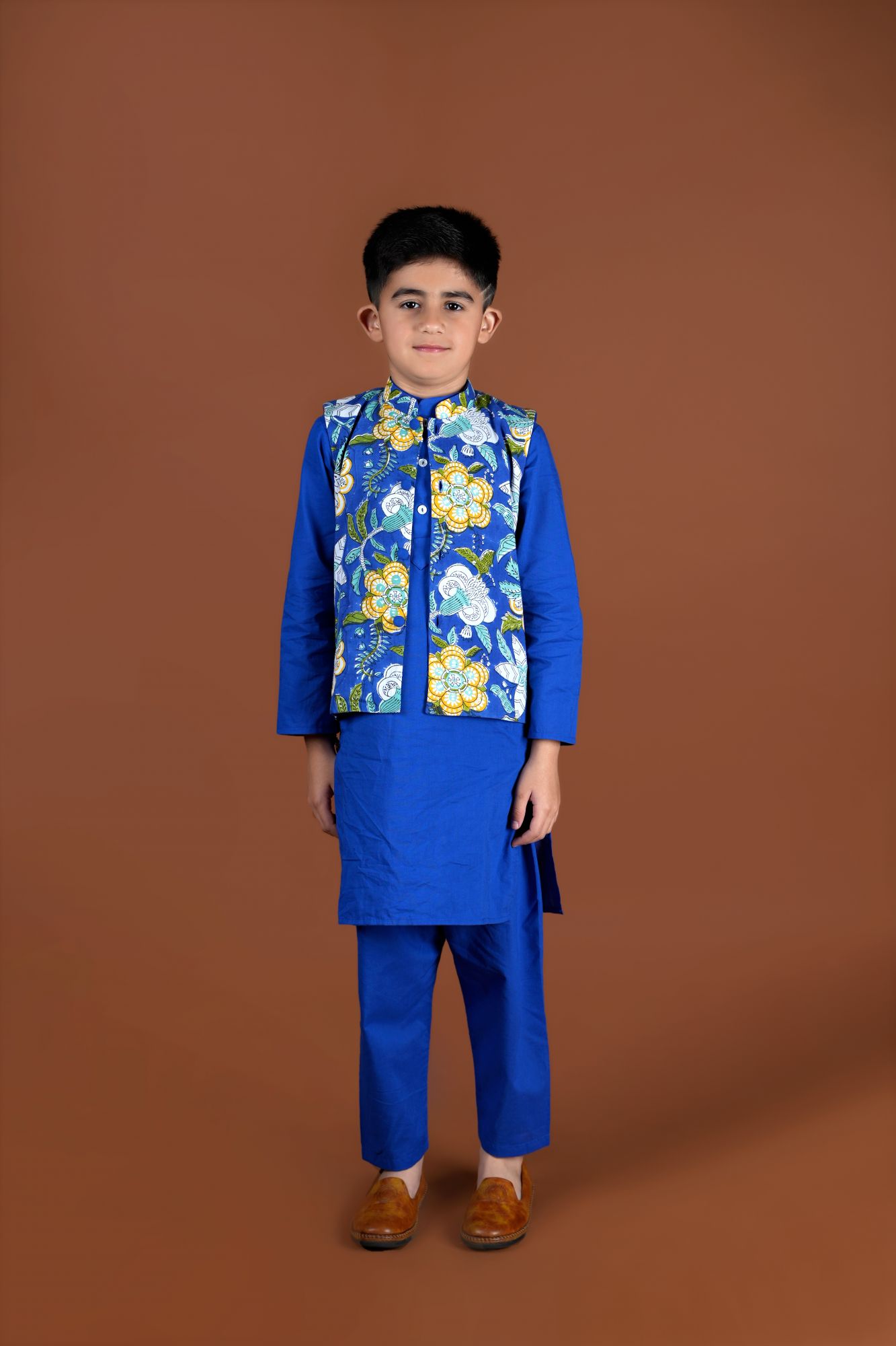 Royal Blue Nehru jacket-Kurta Set