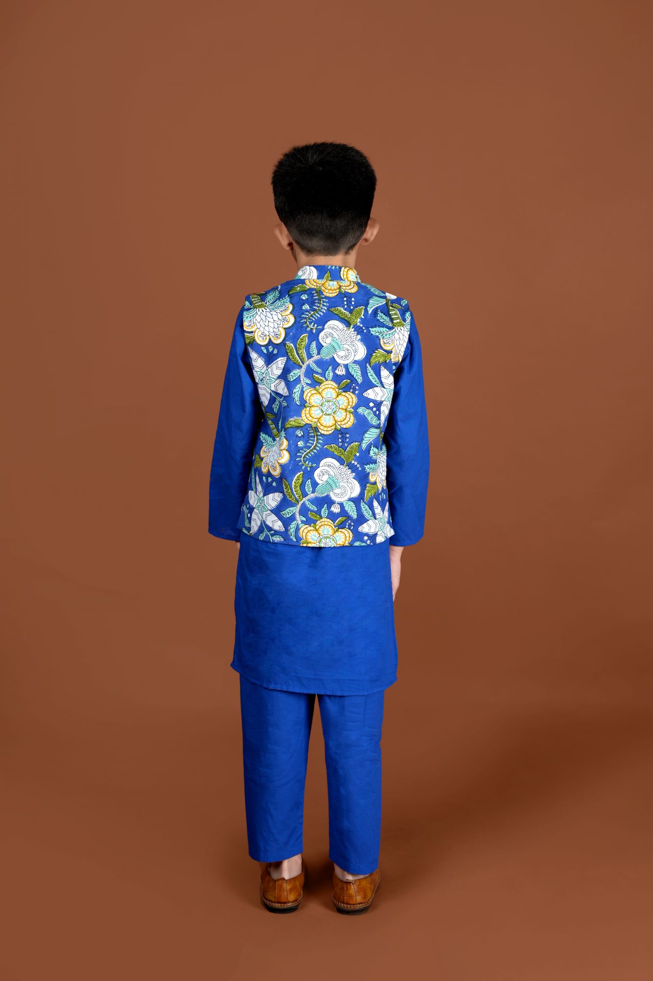 Royal Blue Nehru jacket-Kurta Set