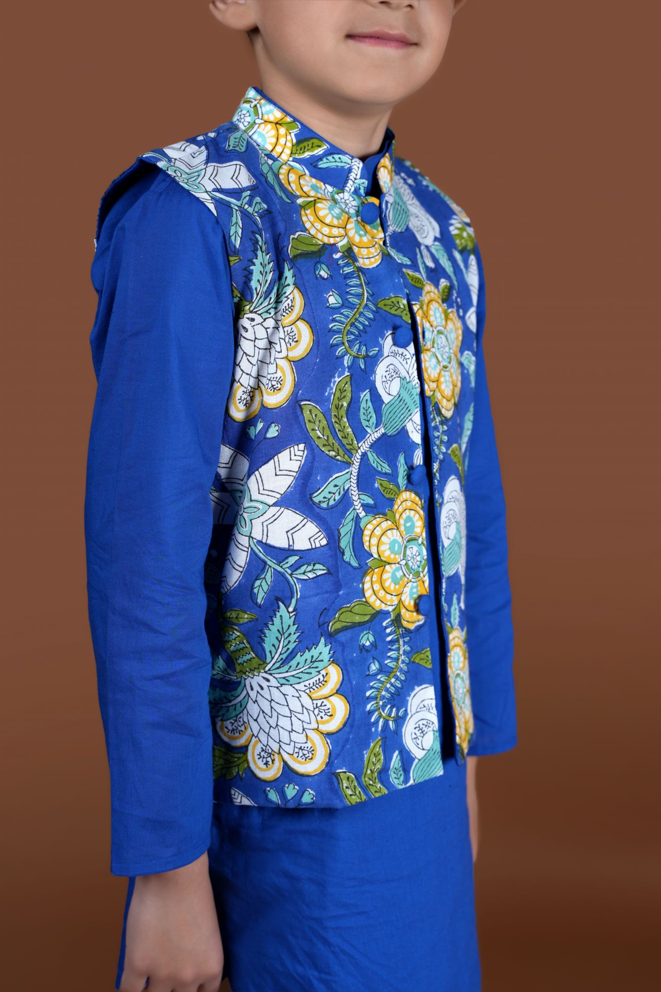 Royal Blue Nehru jacket-Kurta Set