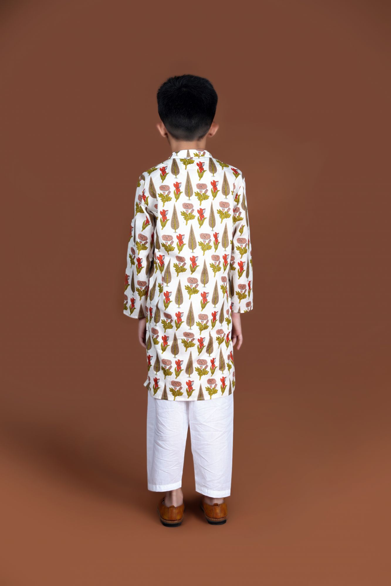 White Gulbhag Kurta Set