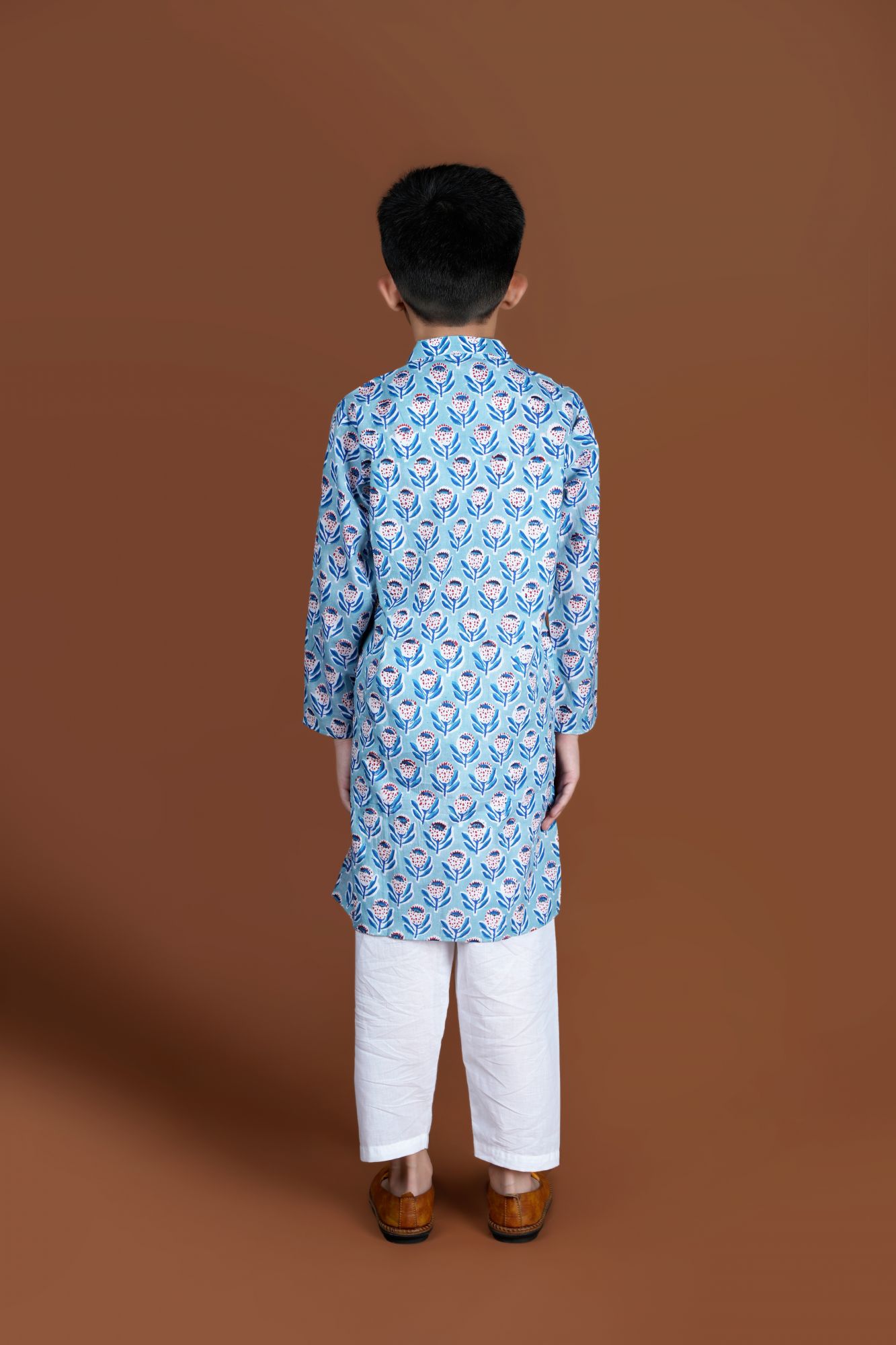 Blue Handblock Kurta Set