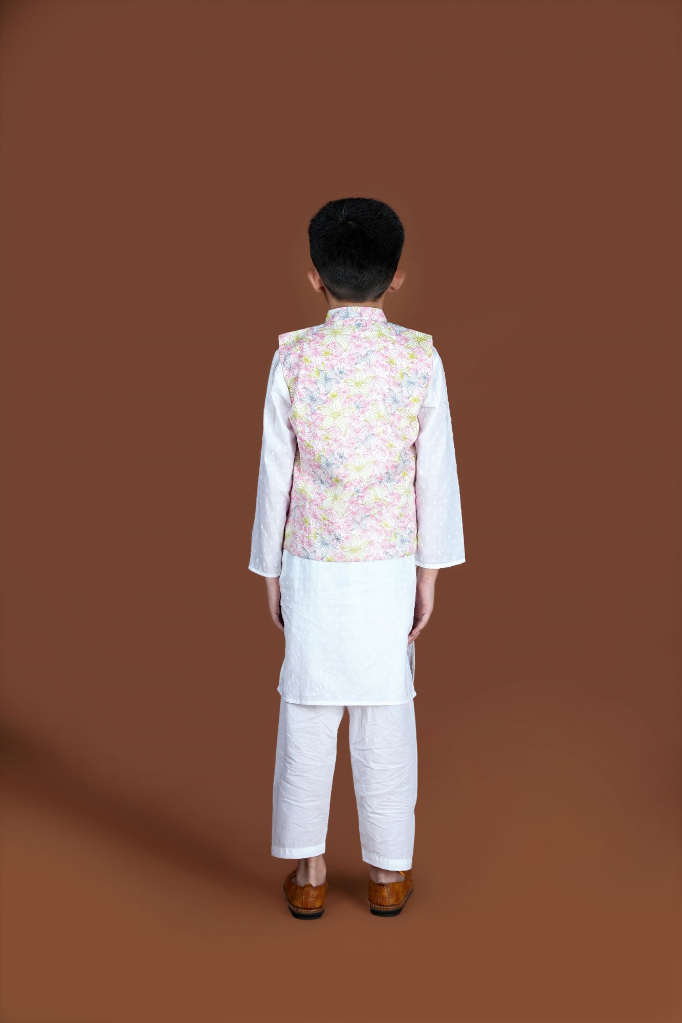 Contour Floral Nehru Jacket and Kurta Set