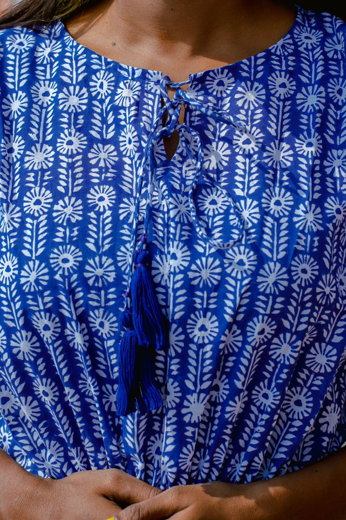 Blue Floral Maxi Dress