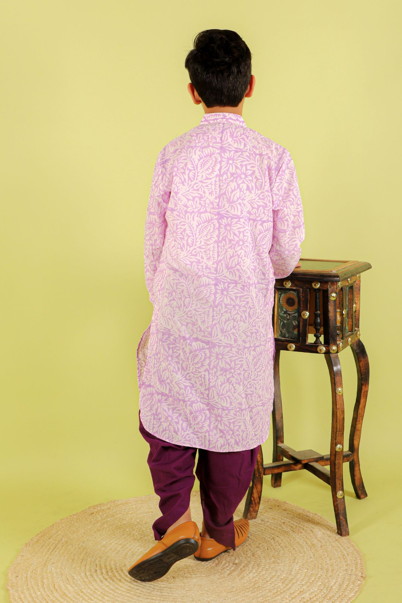 Ron Lavender Dhoti Set