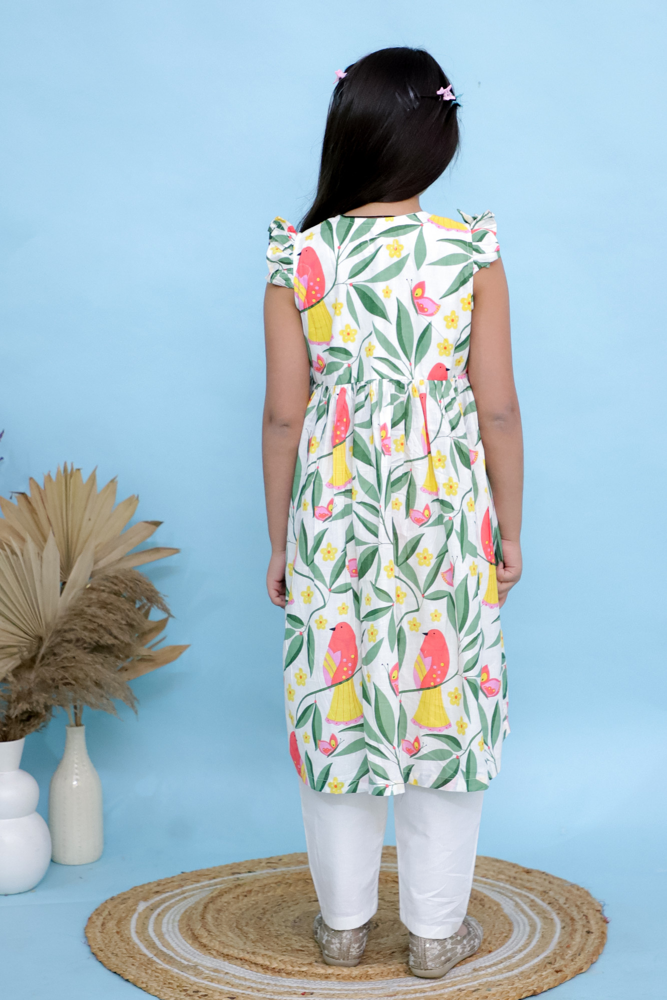 Chidiya Floral Cape Set