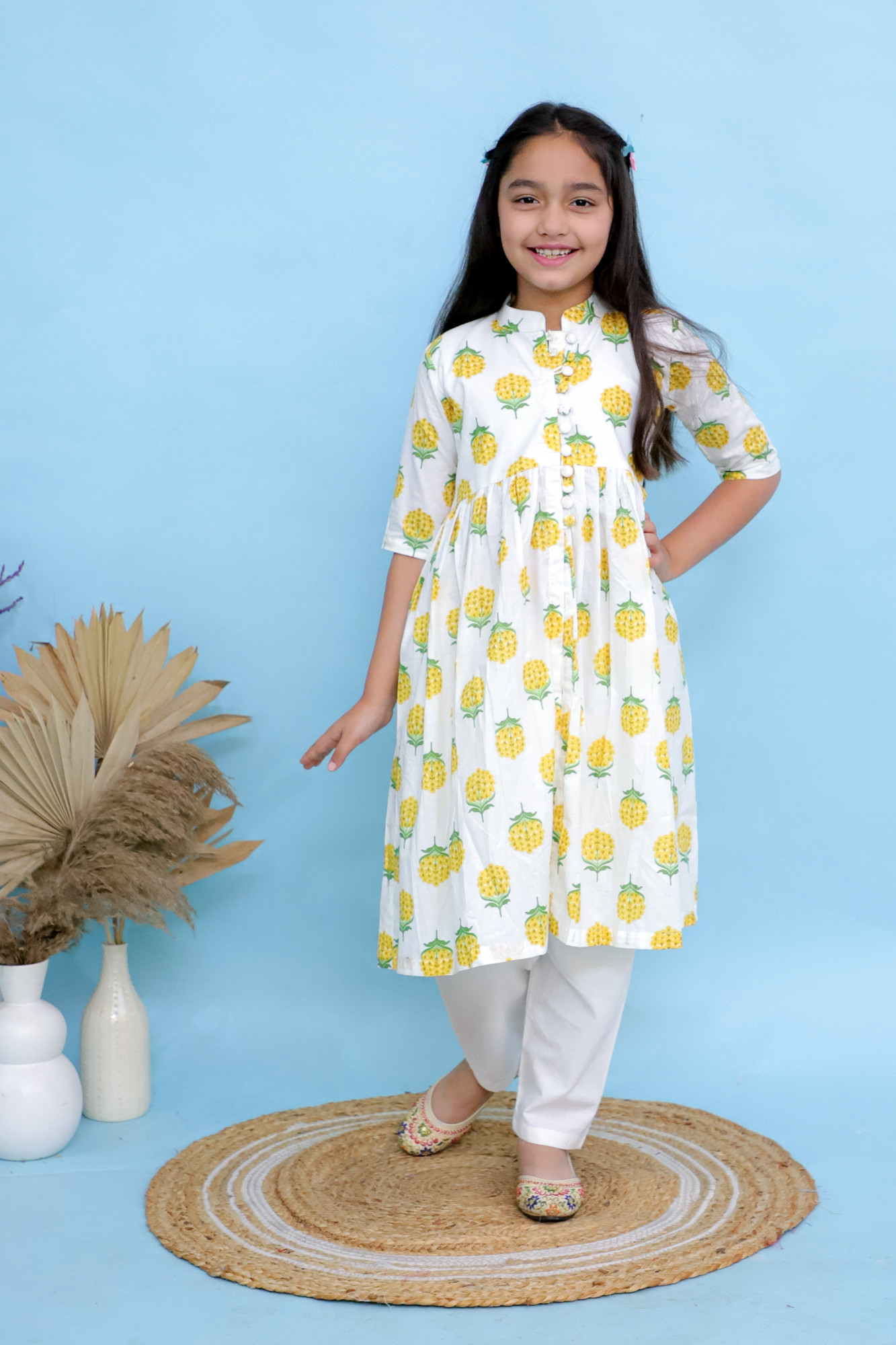 Gul Printed Cape Set
