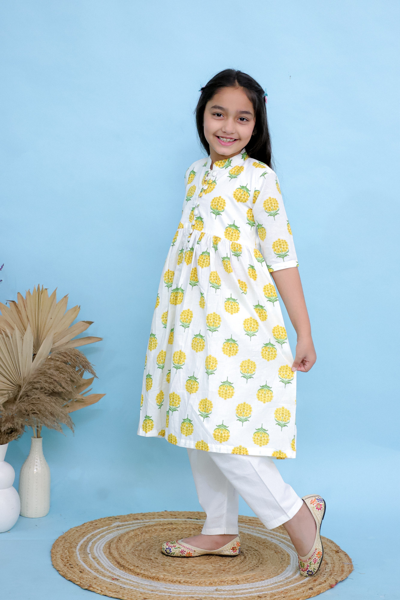 Gul Printed Cape Set