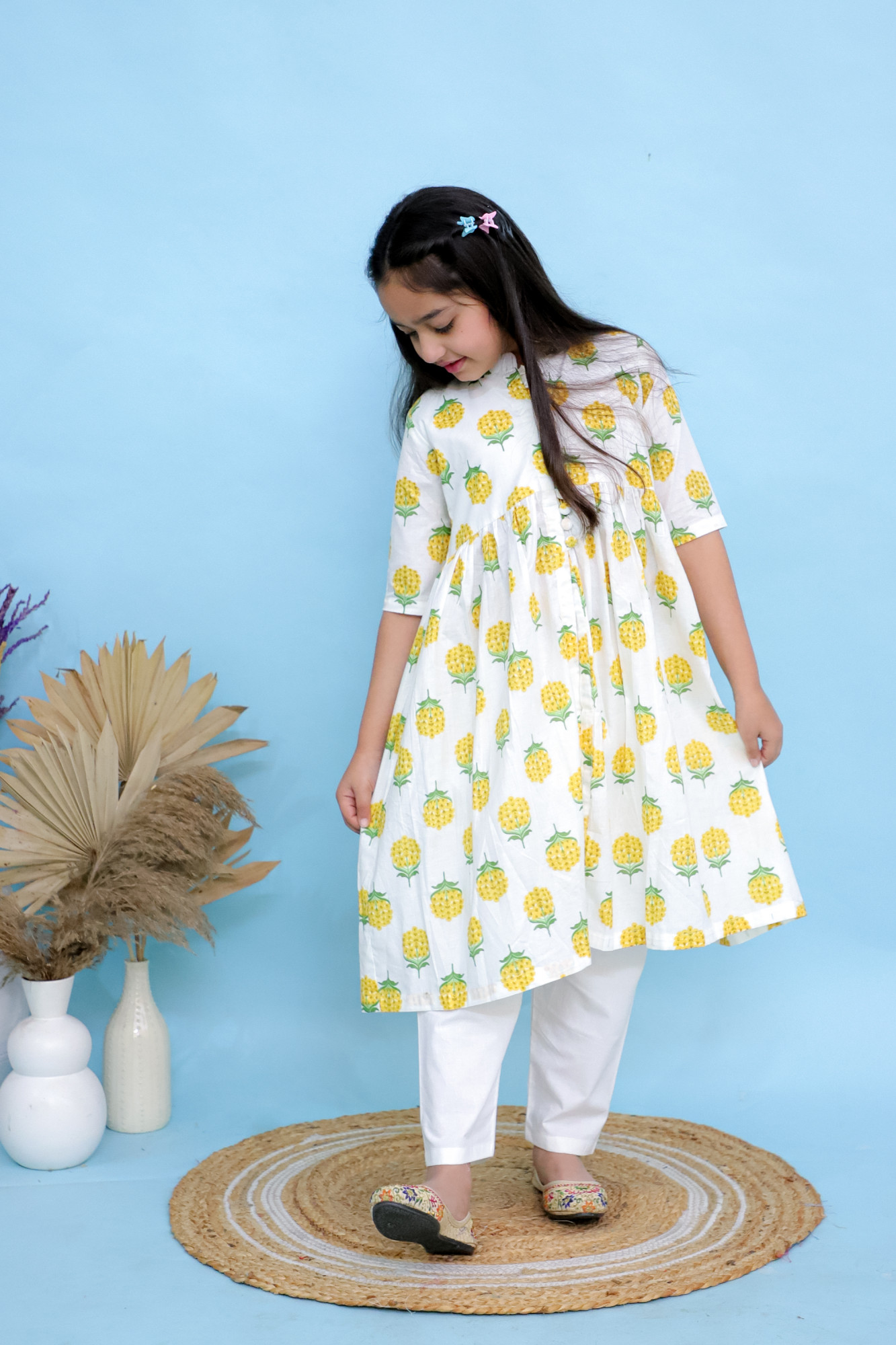 Gul Printed Cape Set