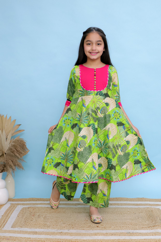 Image of Forest Whisper Anarkali Set