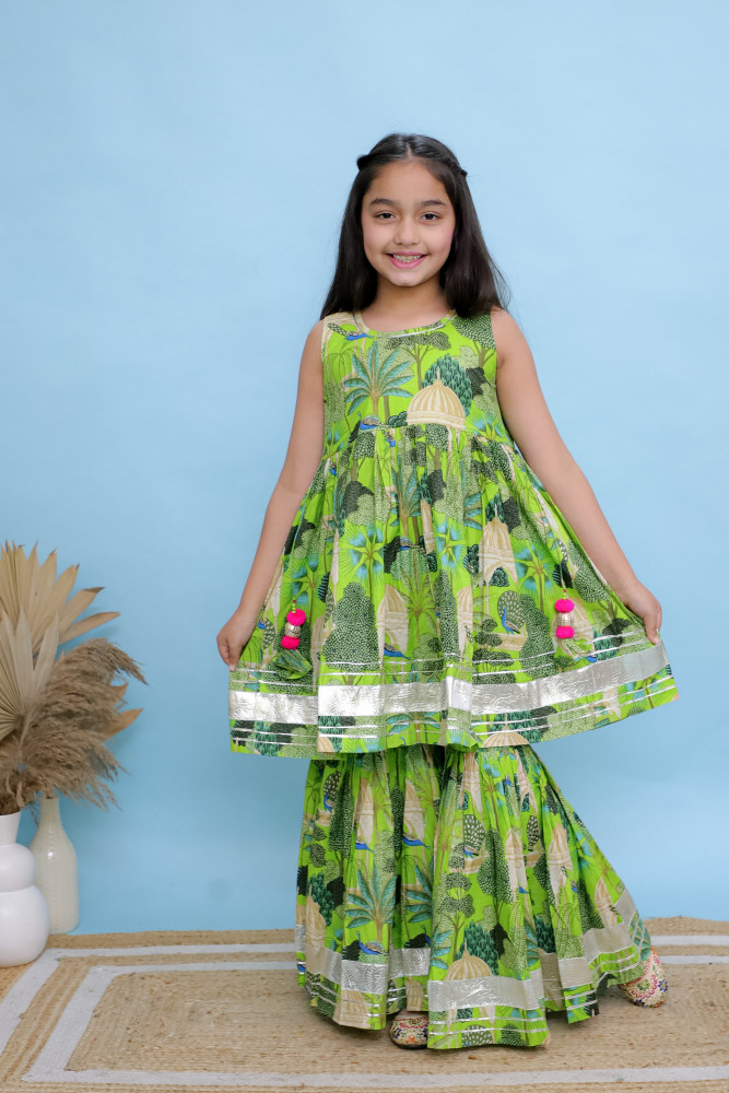 Image of Jungle Mirage Sharara Set