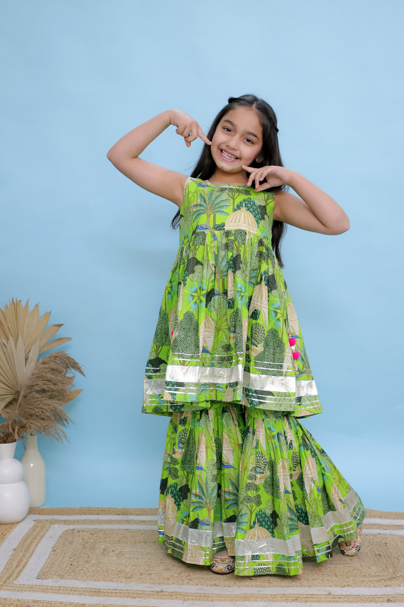 Jungle Mirage Sharara Set