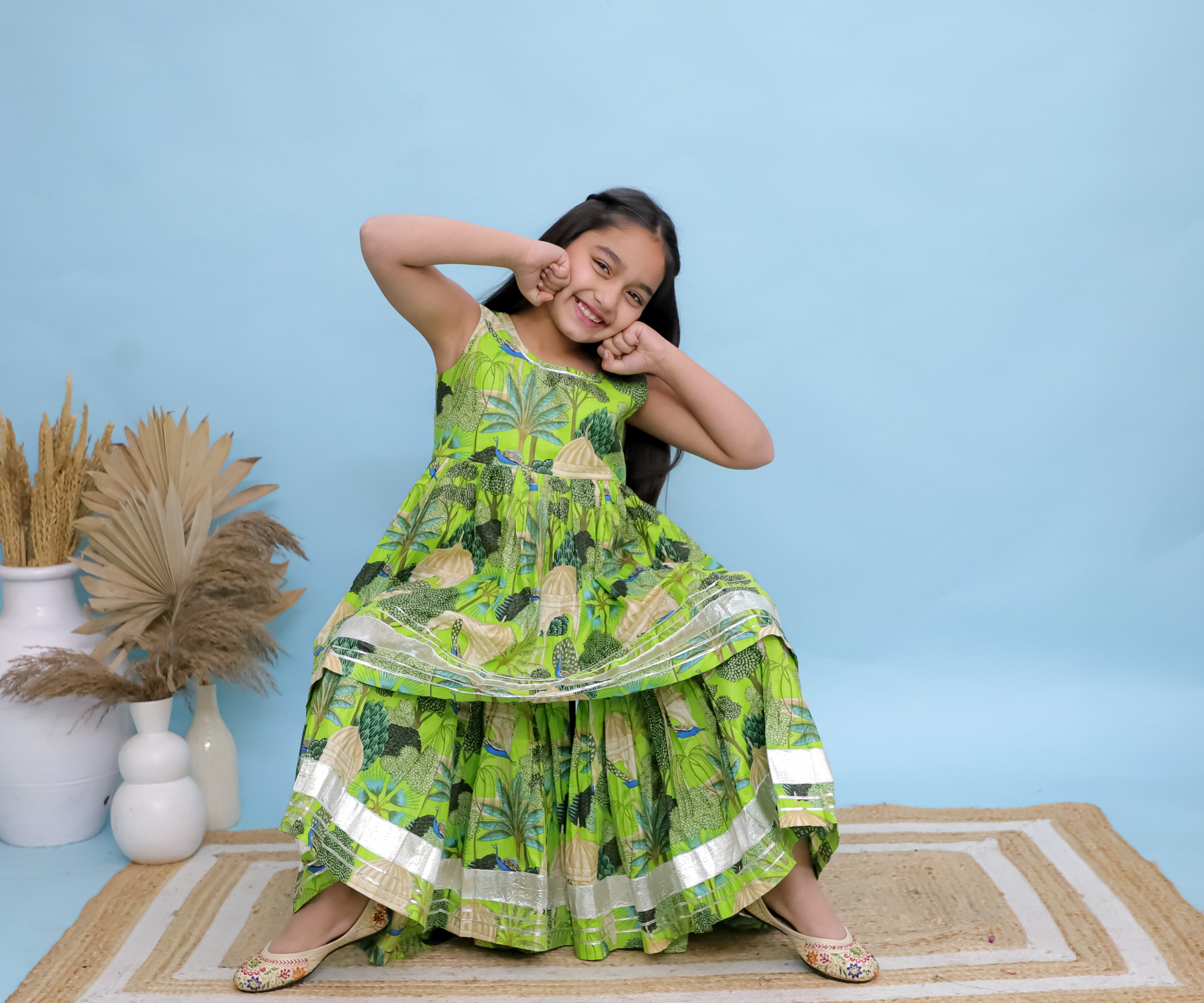 Jungle Mirage Sharara Set