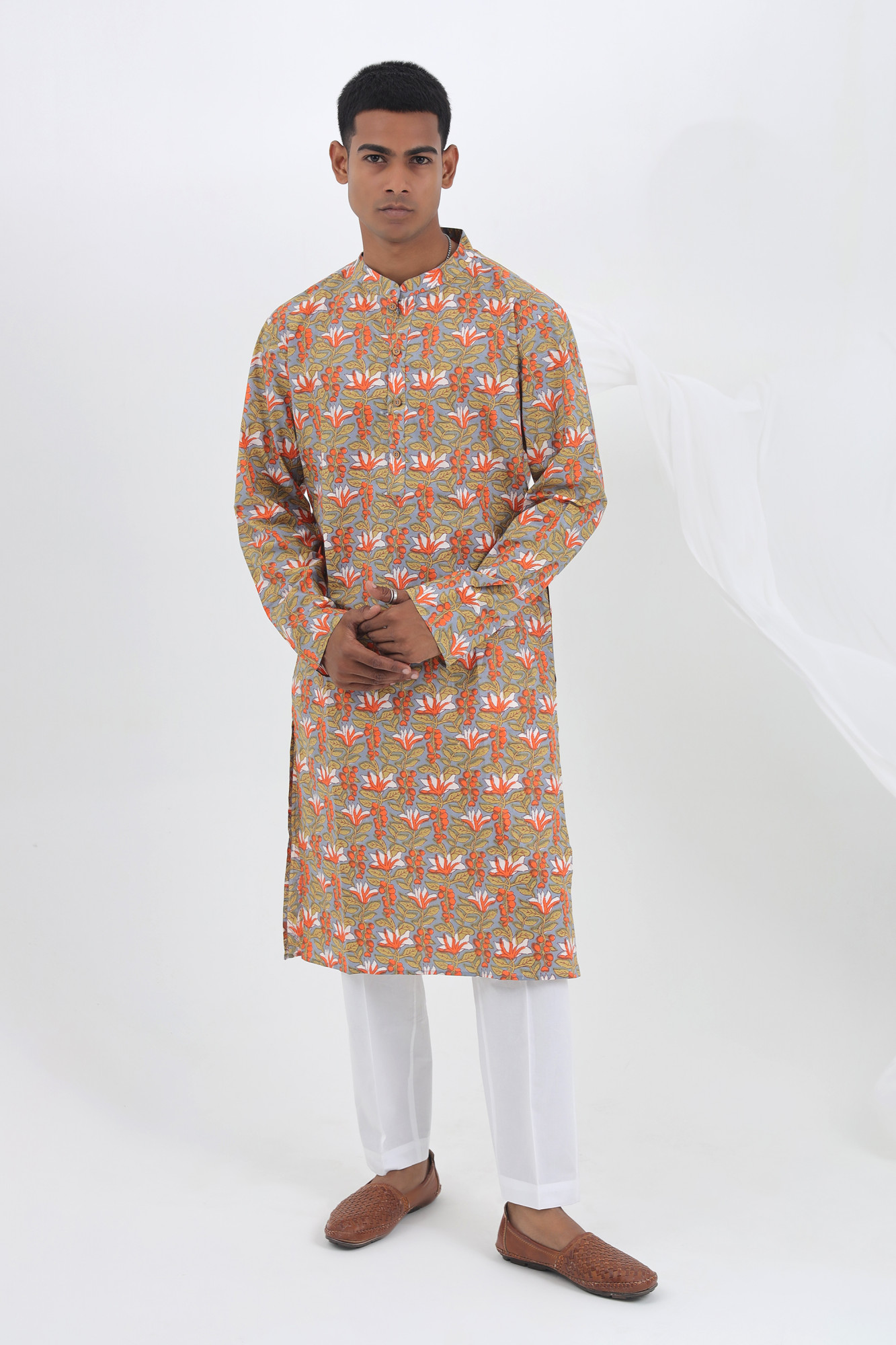 Akash Sanganeri Cotton Kurta for Men  Rakhi Wear