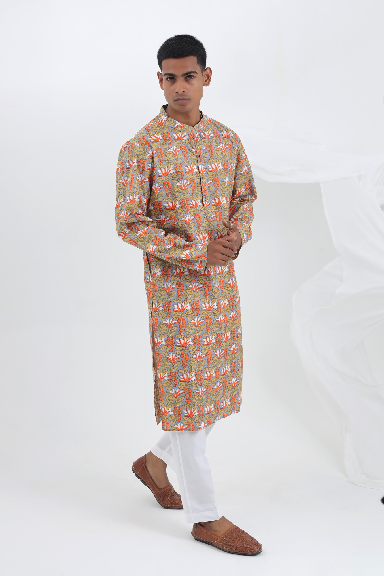 Akash Sanganeri Cotton Kurta for Men  Rakhi Wear