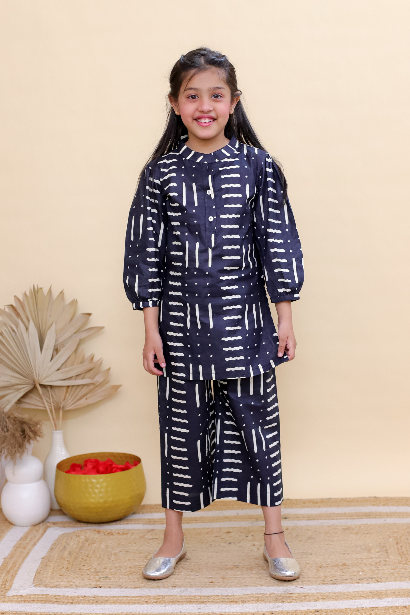 Midnight Black Palazzo Suit