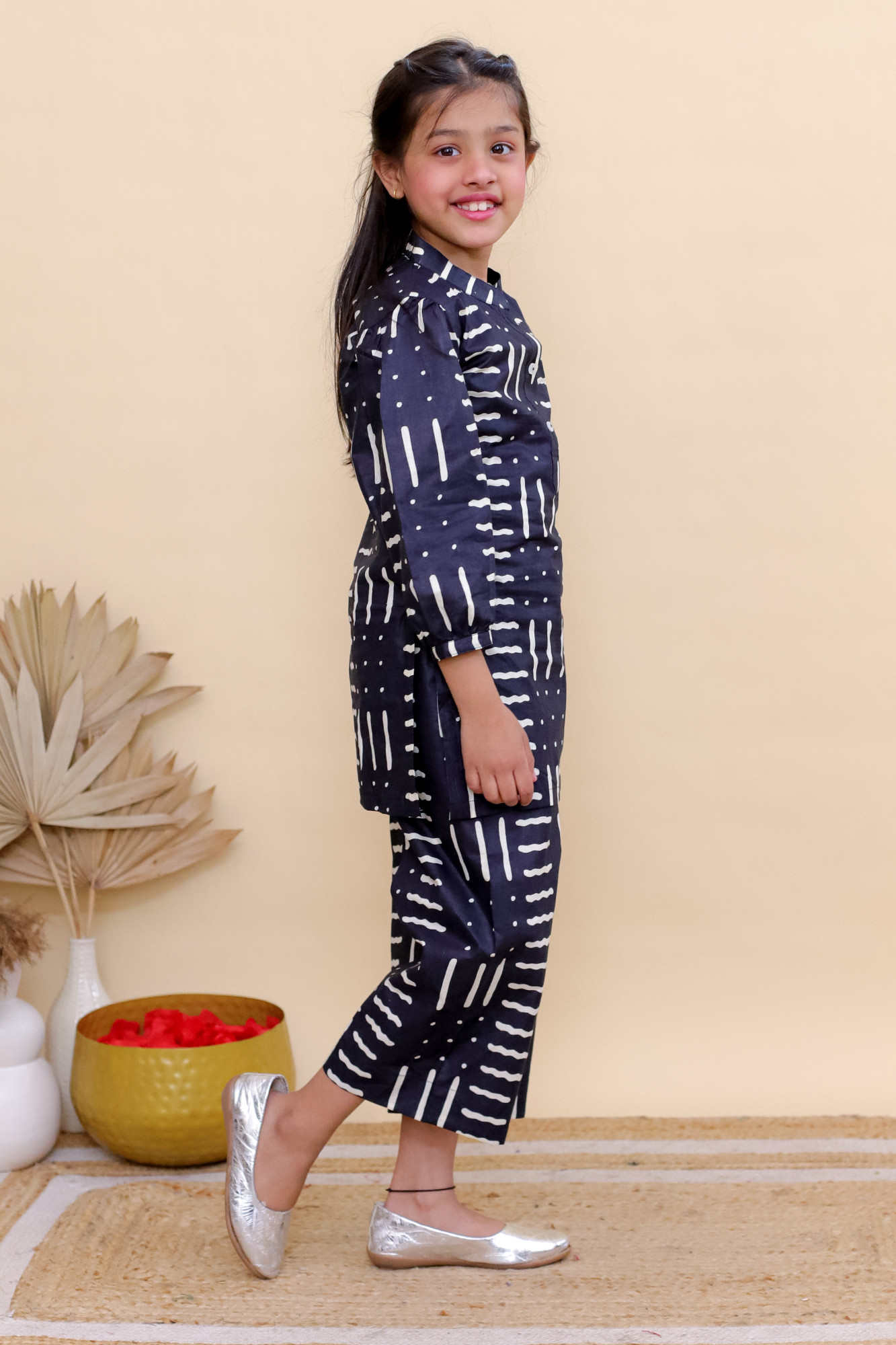 Midnight Black Palazzo Suit