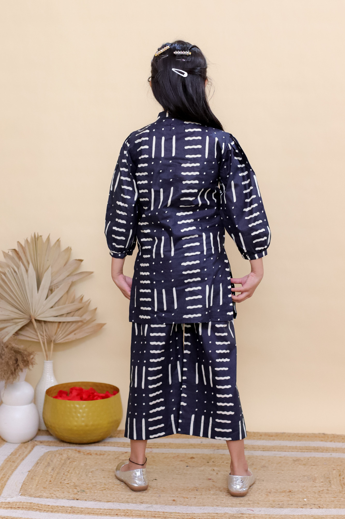 Midnight Black Palazzo Suit