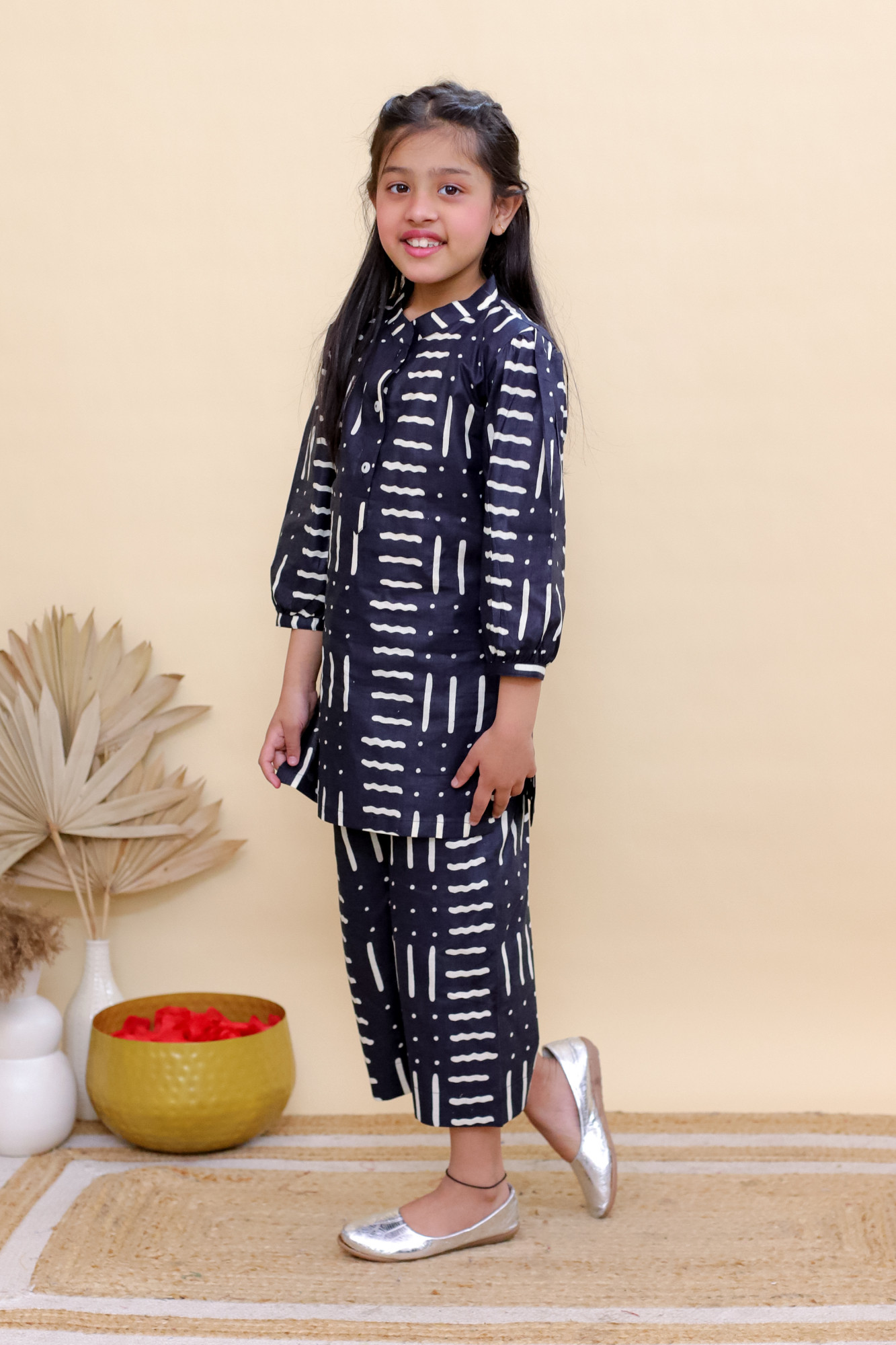 Midnight Black Palazzo Suit