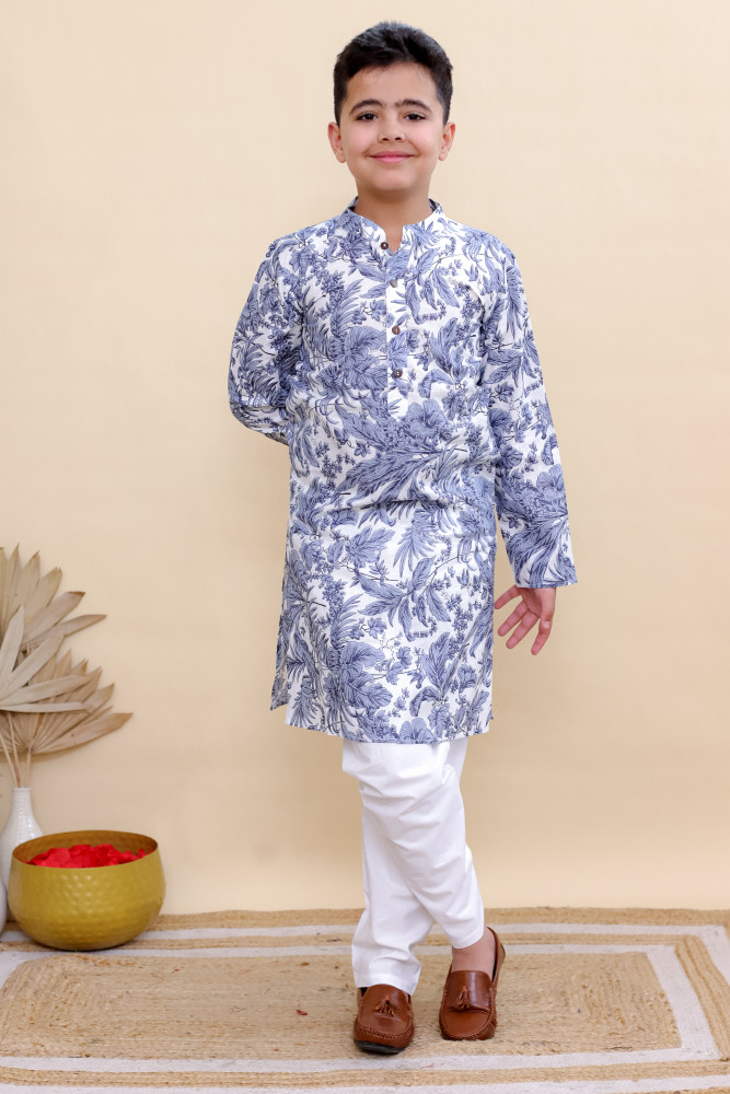 Image of Blue botanica Kurta Set