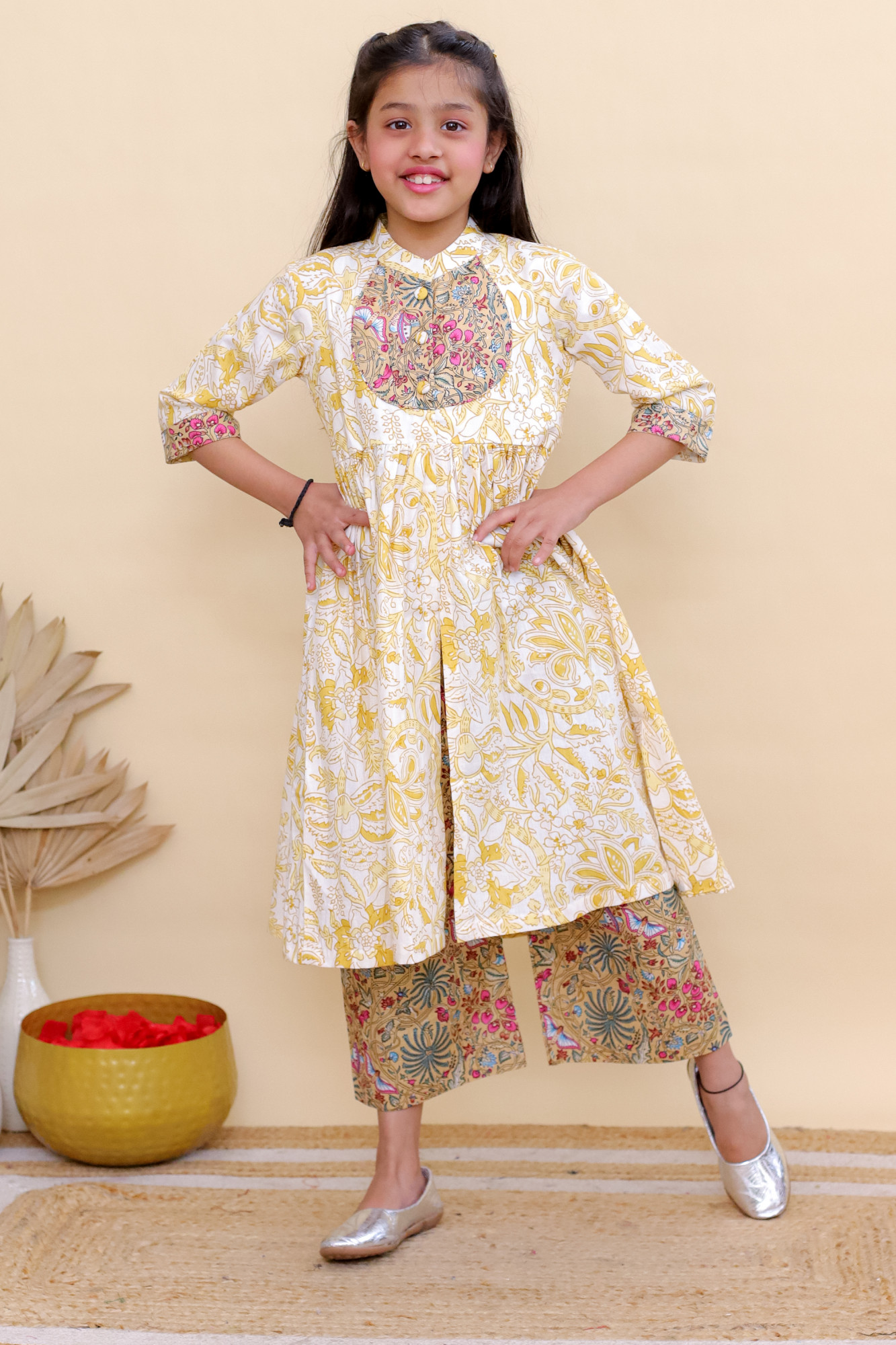 Marigold Frill Kurta Set