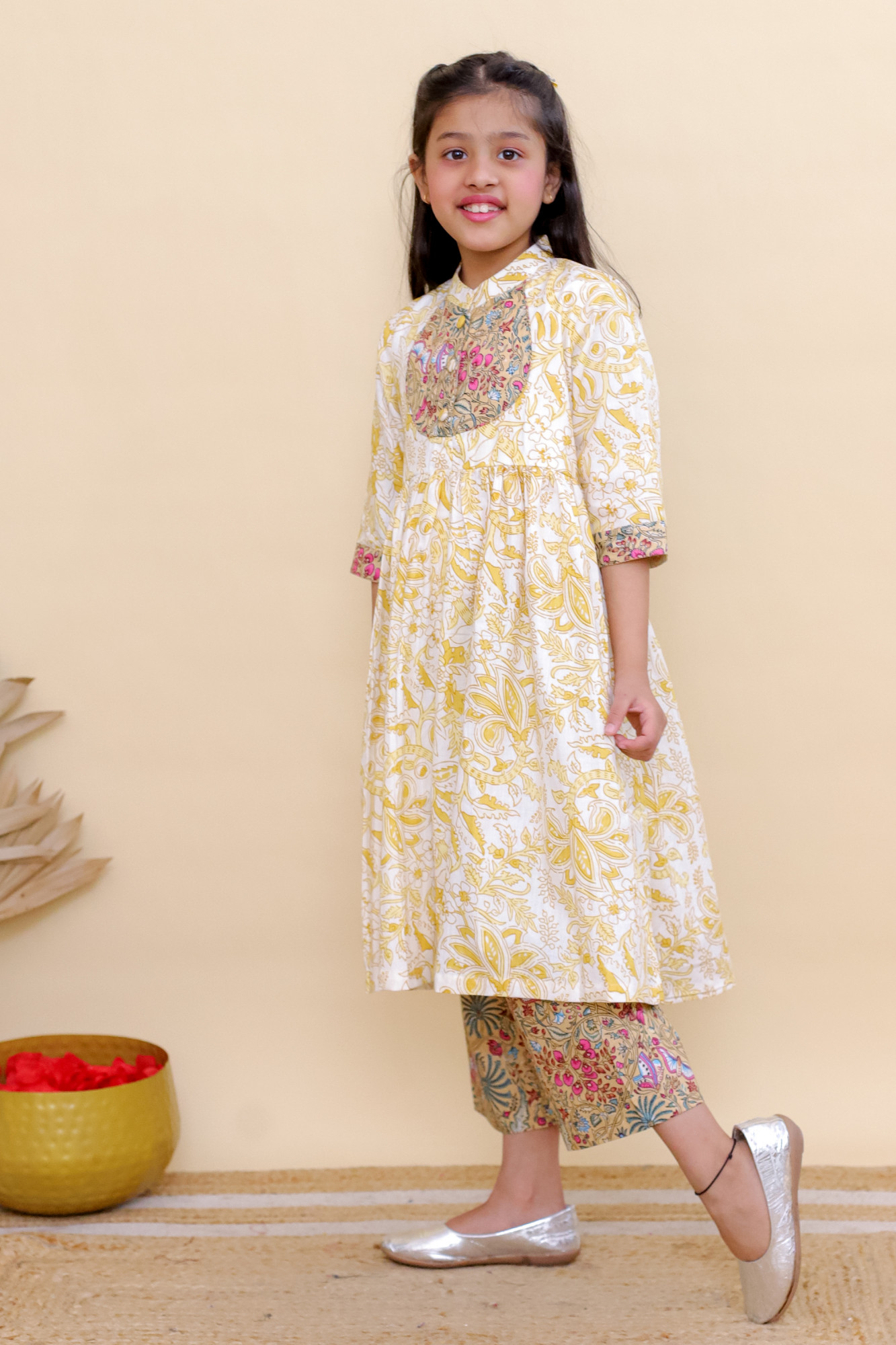 Marigold Frill Kurta Set