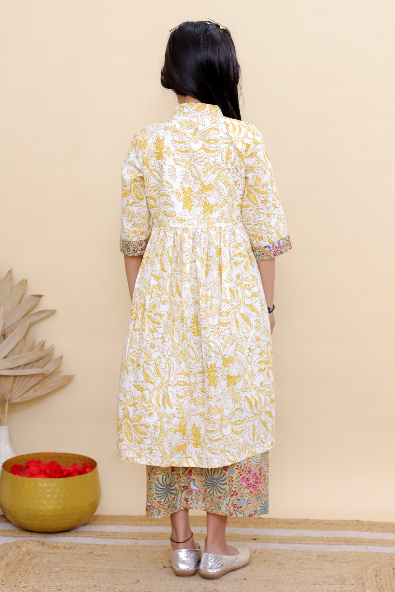 Marigold Frill Kurta Set