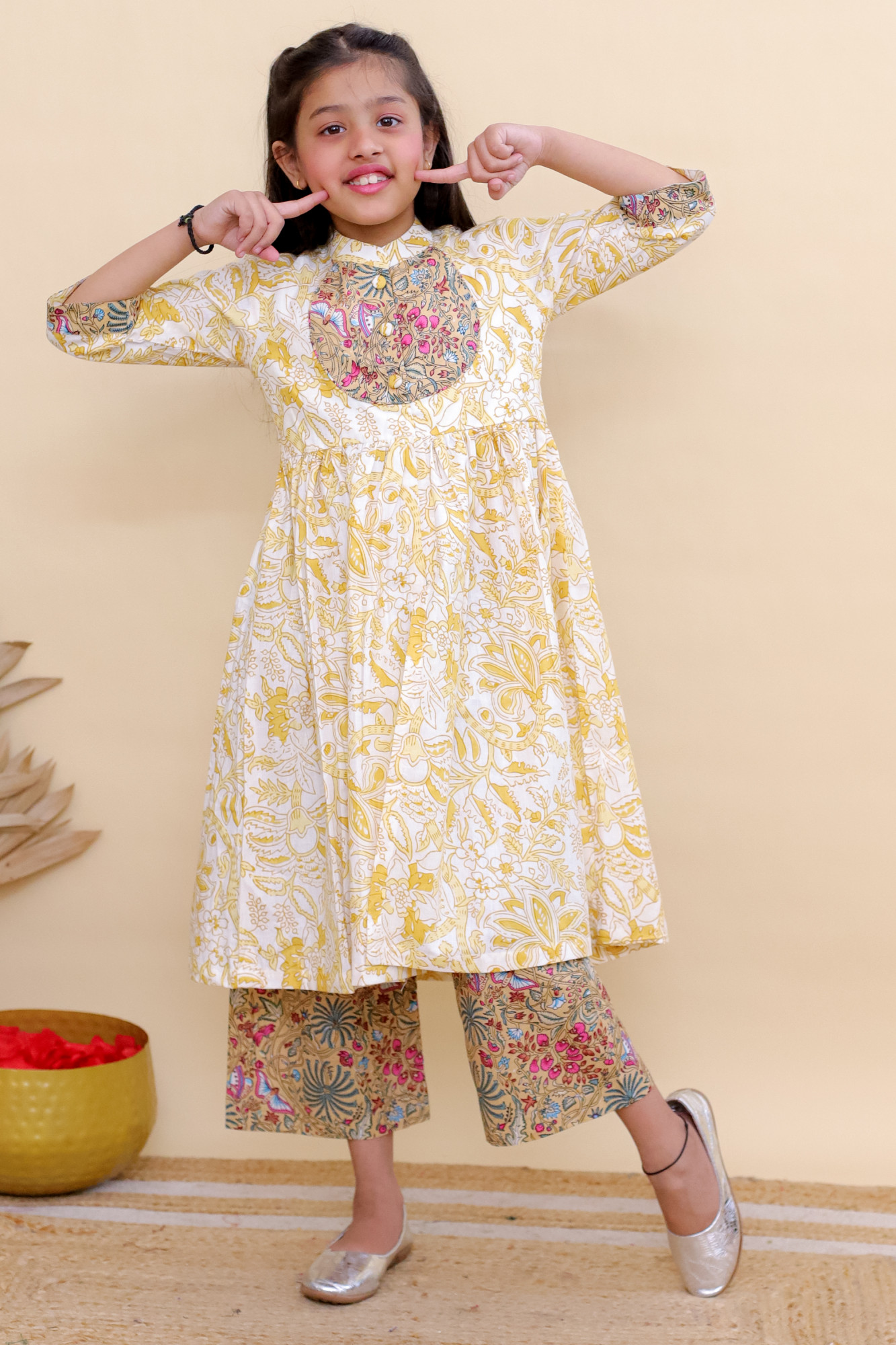 Marigold Frill Kurta Set
