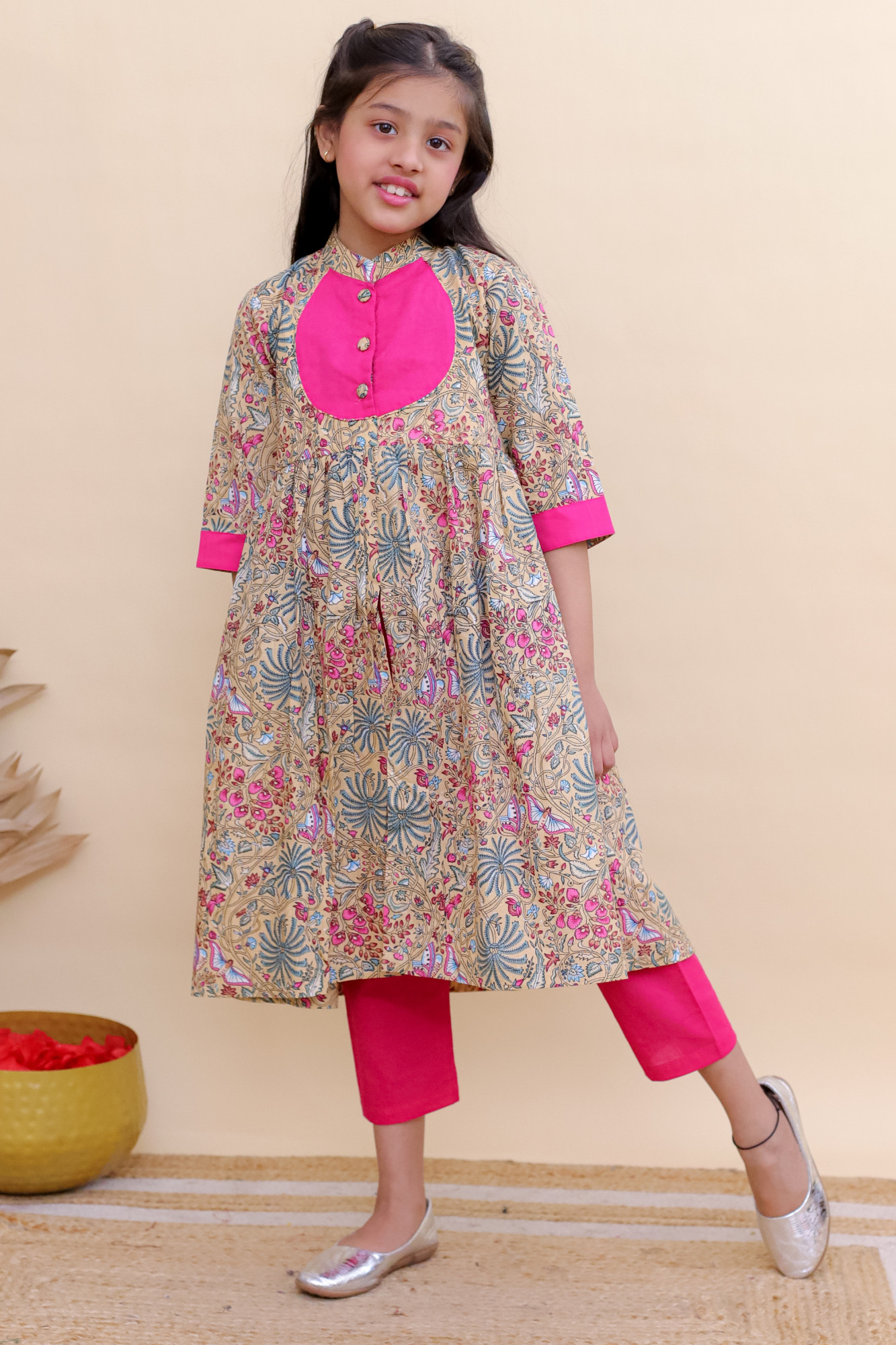 Fuchsia Bloom Tunic Set