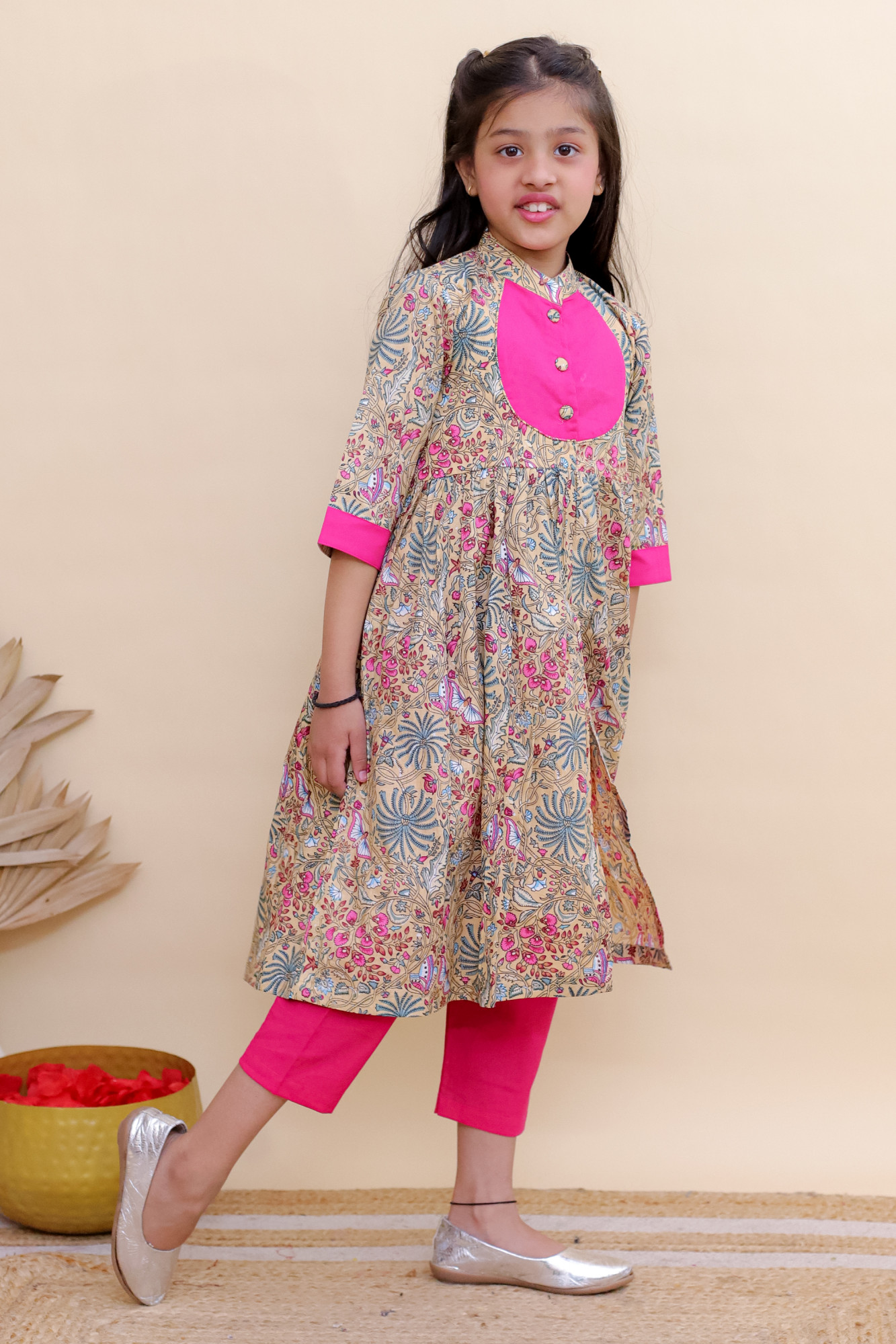 Fuchsia Bloom Tunic Set