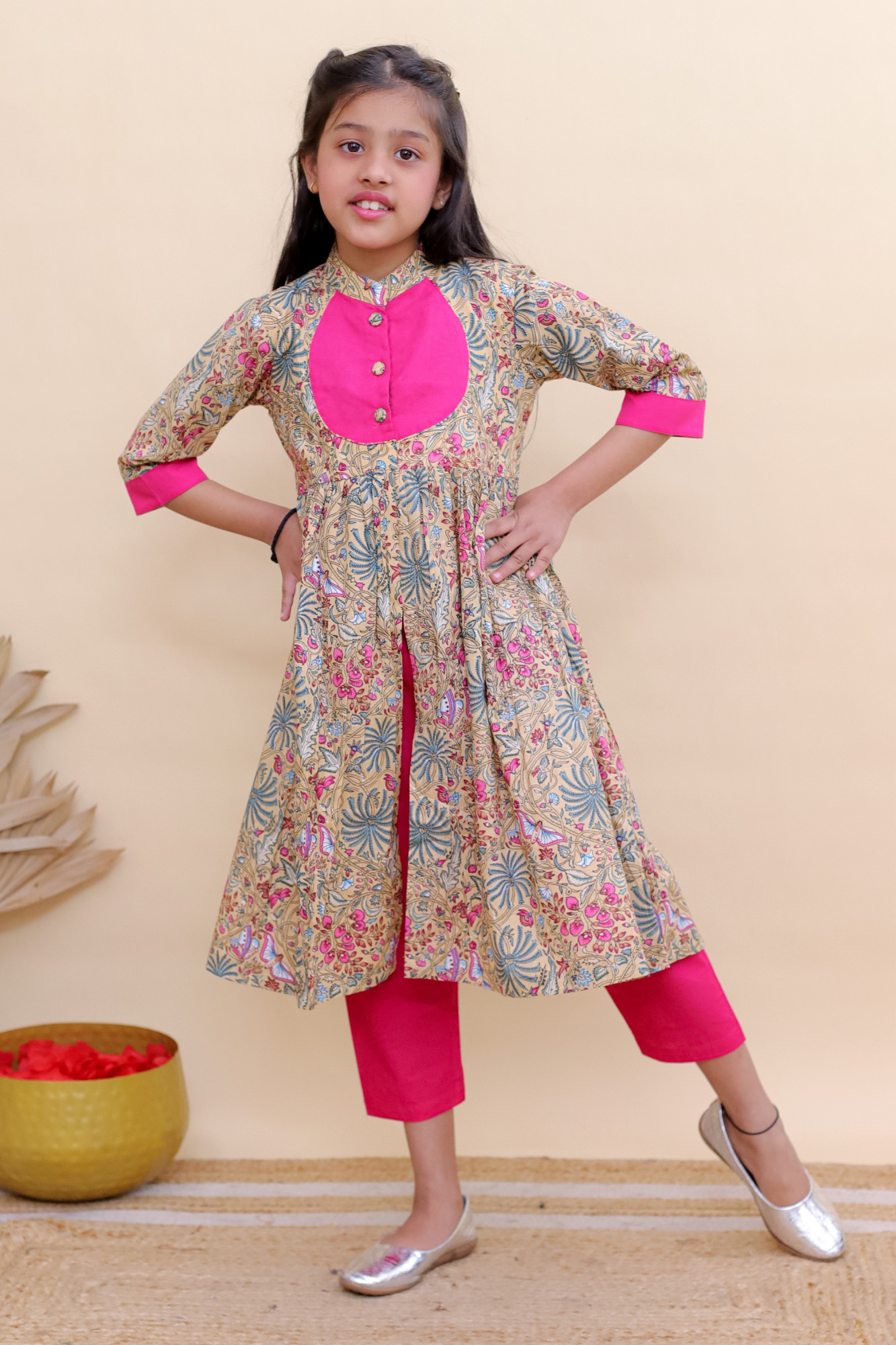 Fuchsia Bloom Tunic Set