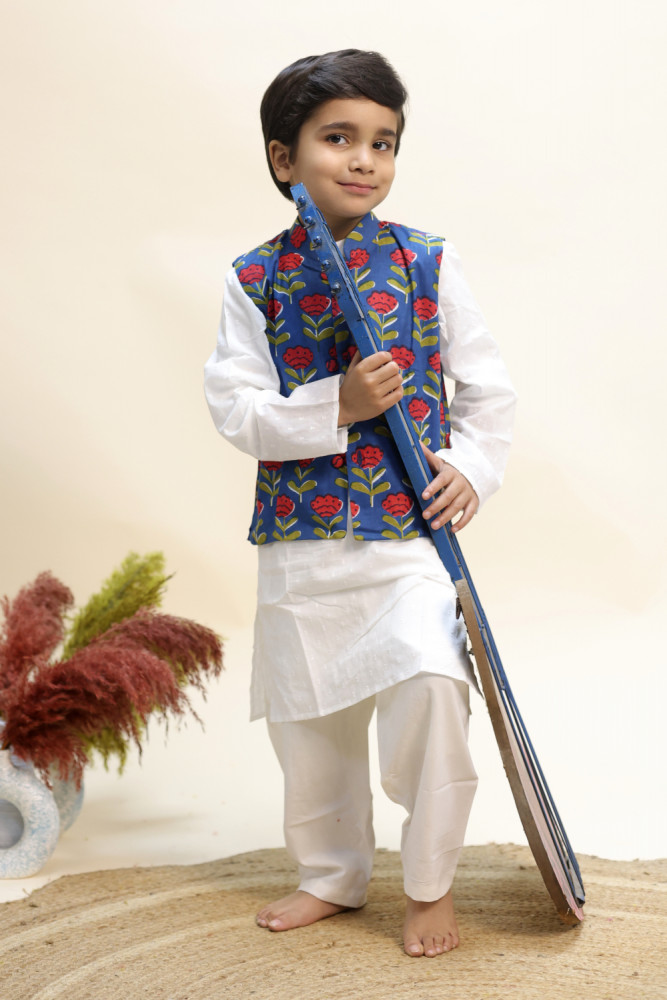 Image of Royal Bloom Jacket Kurta Set
