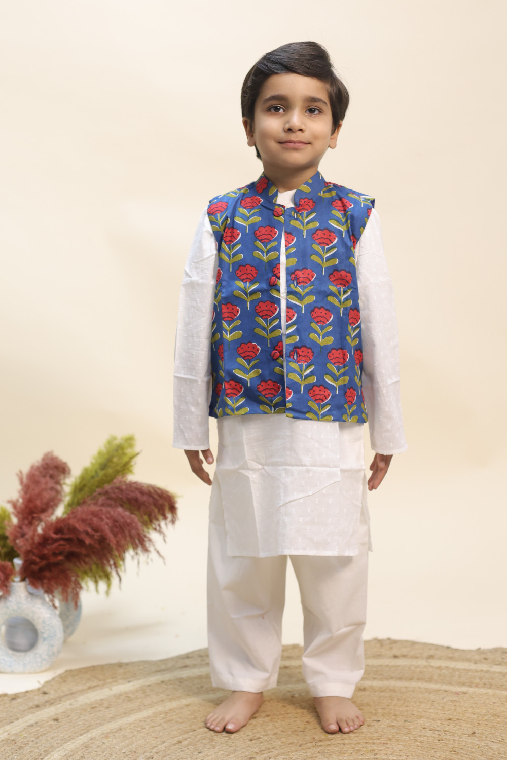 Royal Bloom Jacket Kurta Set