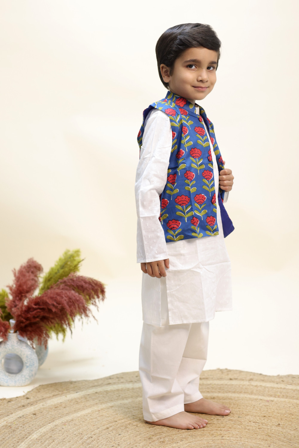 Royal Bloom Jacket Kurta Set