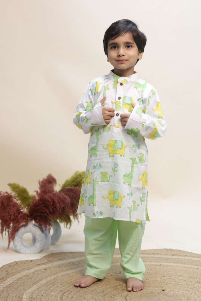 Image of The Safari Sketch Kurta Set