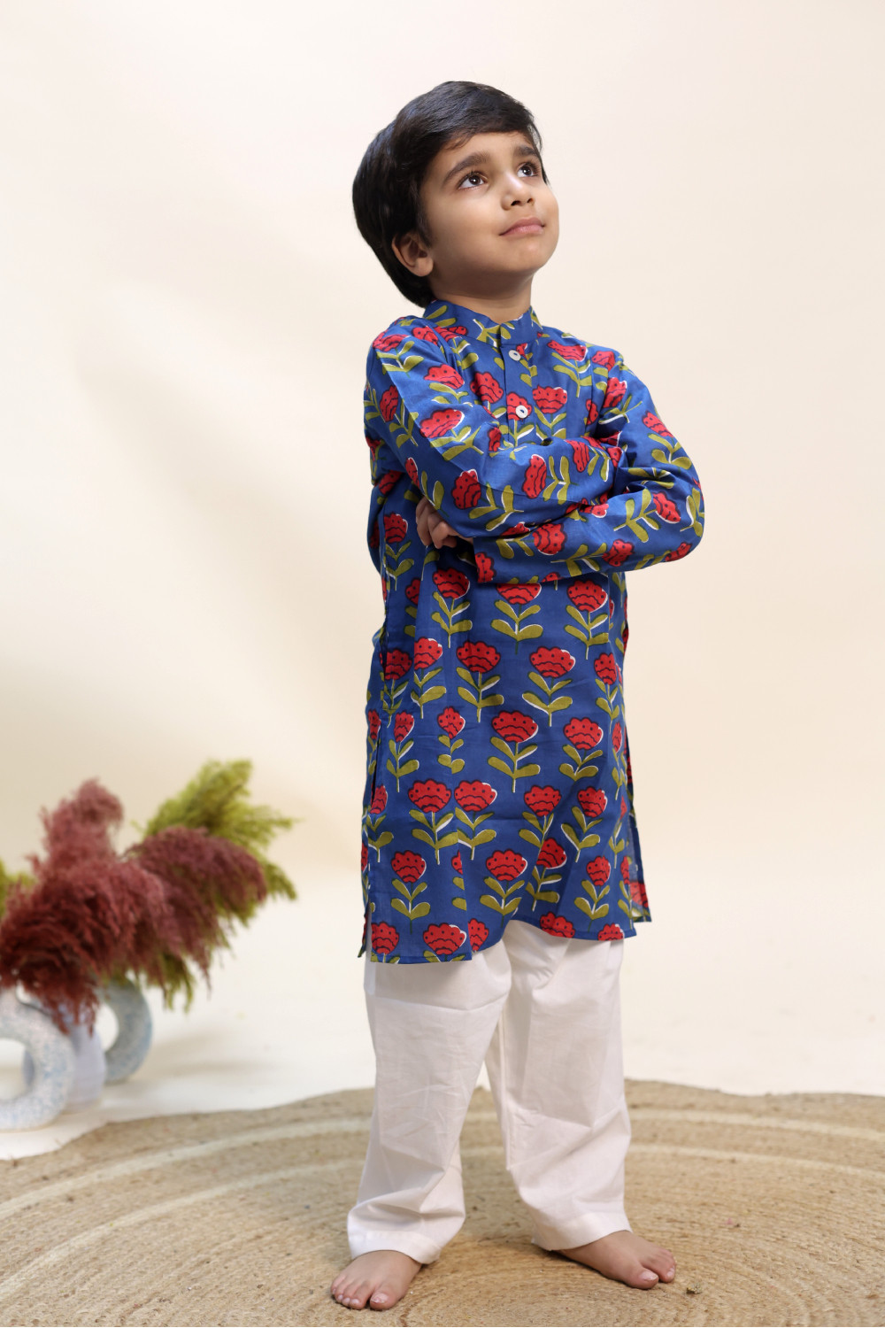 The Cobalt Clover Kurta Set