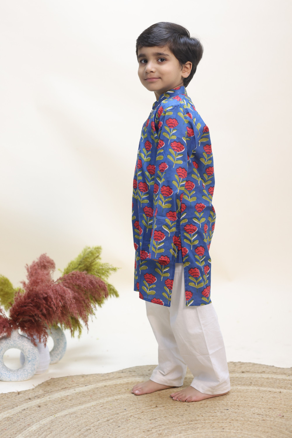 The Cobalt Clover Kurta Set