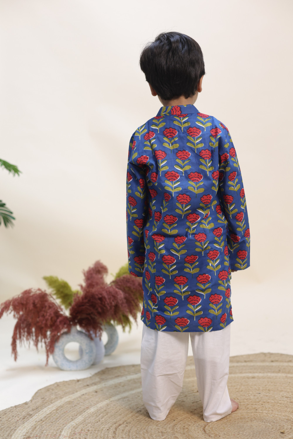 The Cobalt Clover Kurta Set