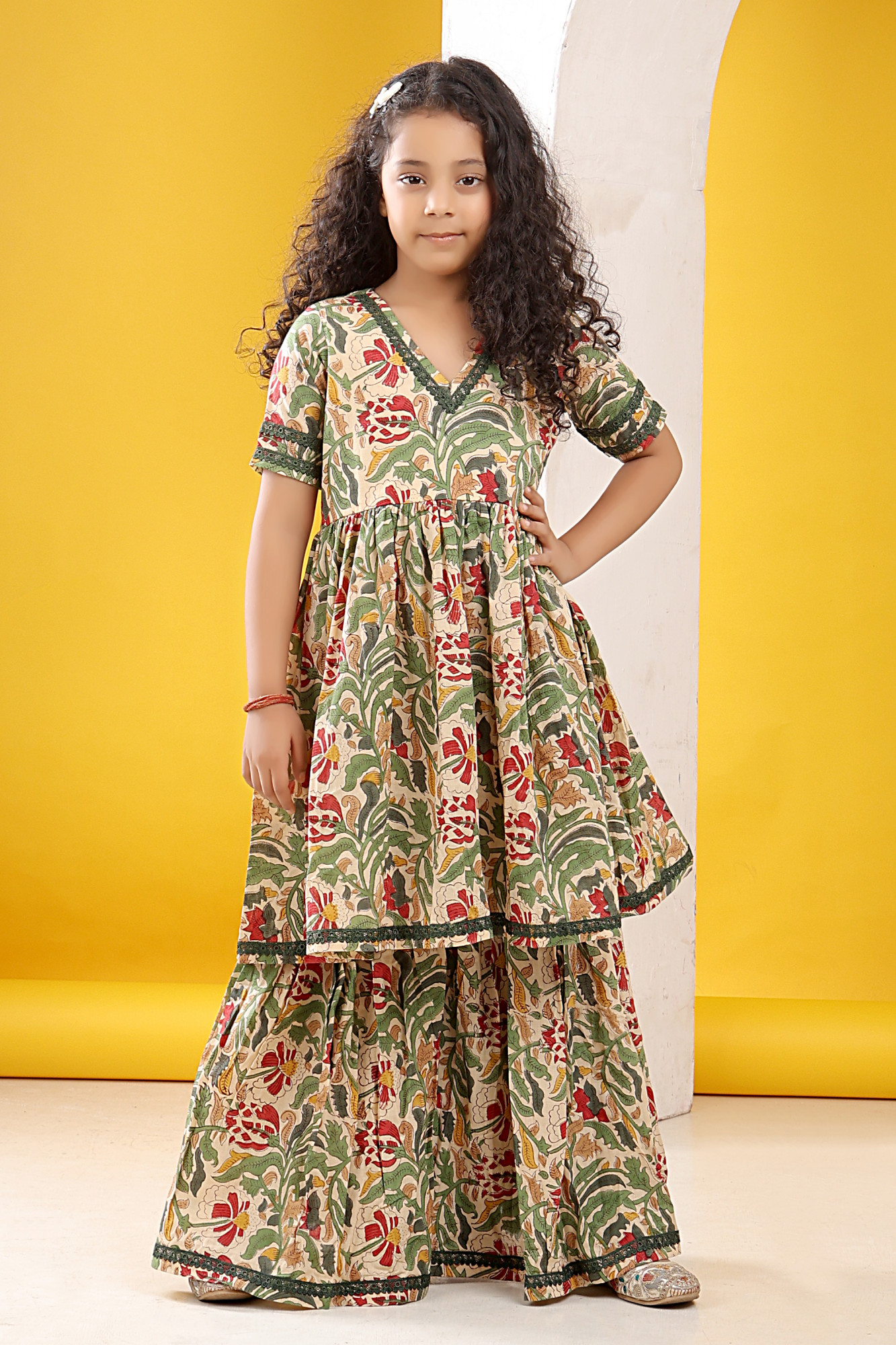 Barkha Floral Peplum Sharara Set