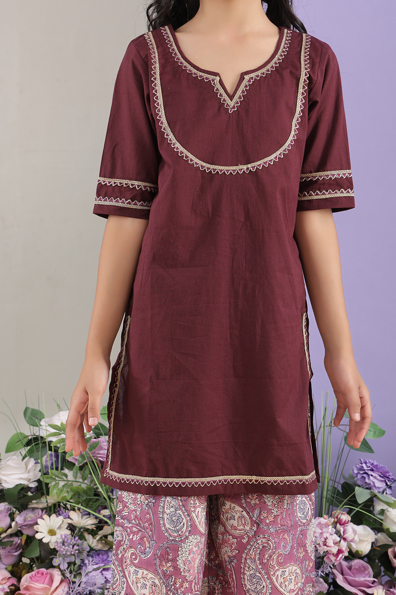 Dark Monsoon Kurti Set