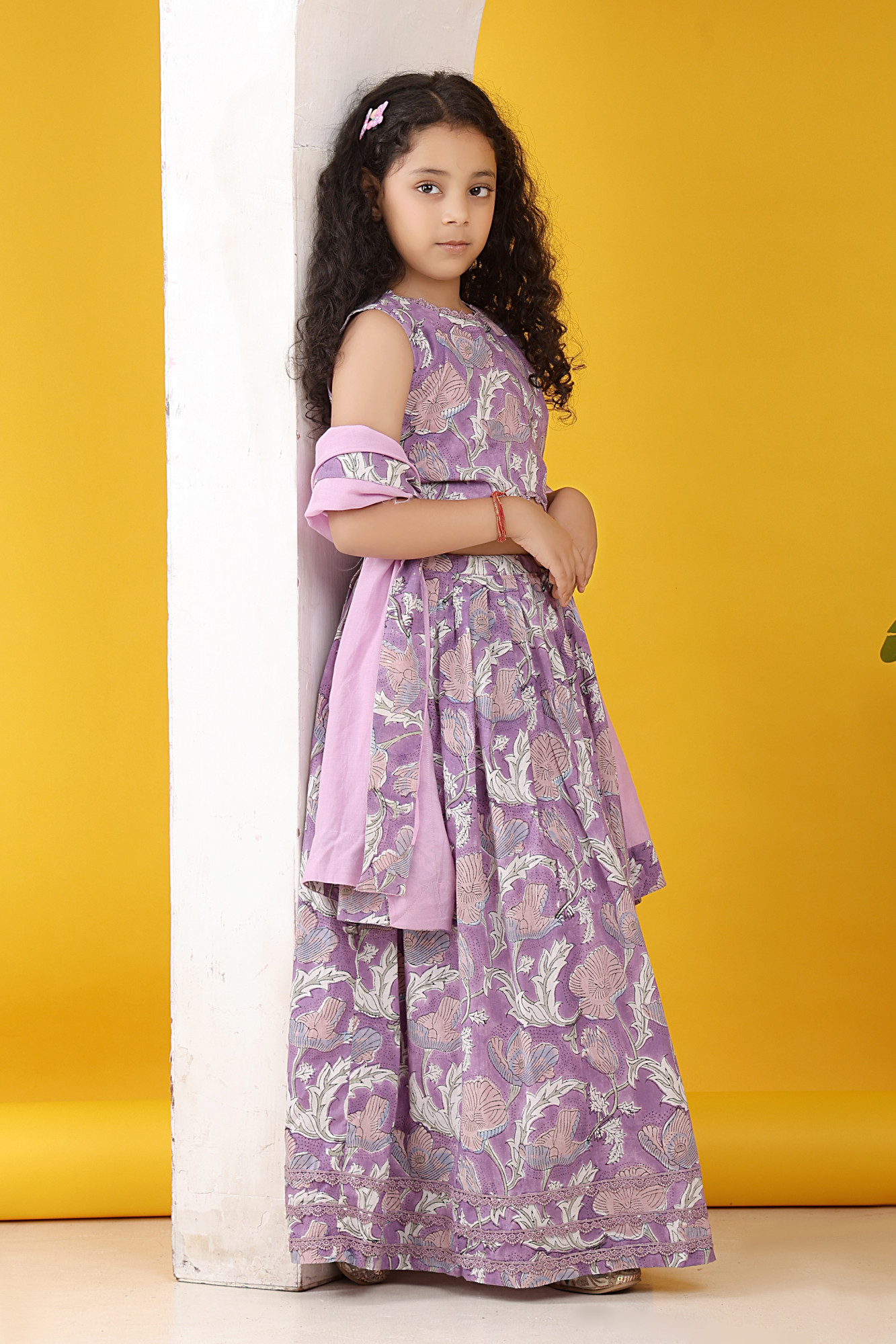 Malhar Handblock Lehenga Set