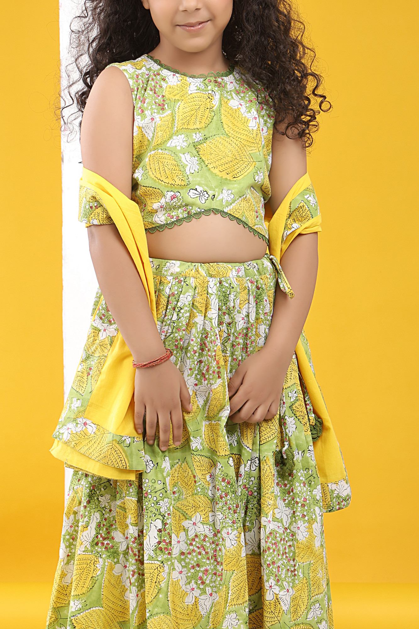 Kadambari Handblock Lehenga Set