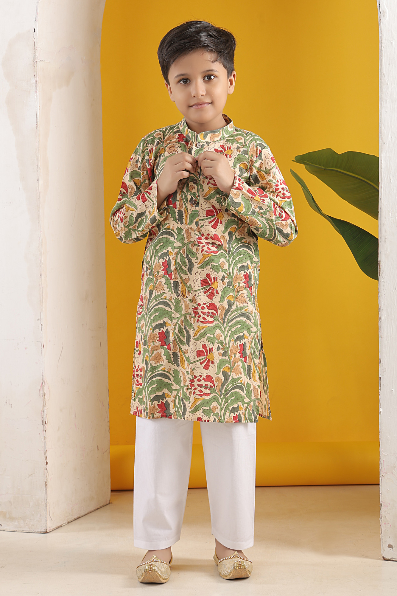 Neer Handblock Kurta Set