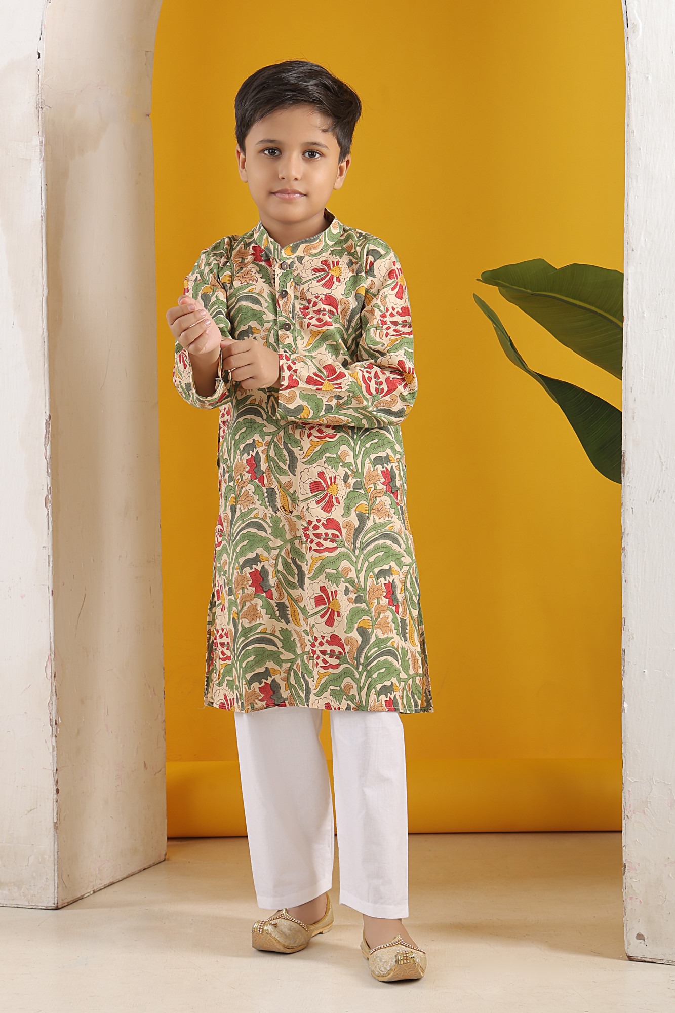 Neer Handblock Kurta Set