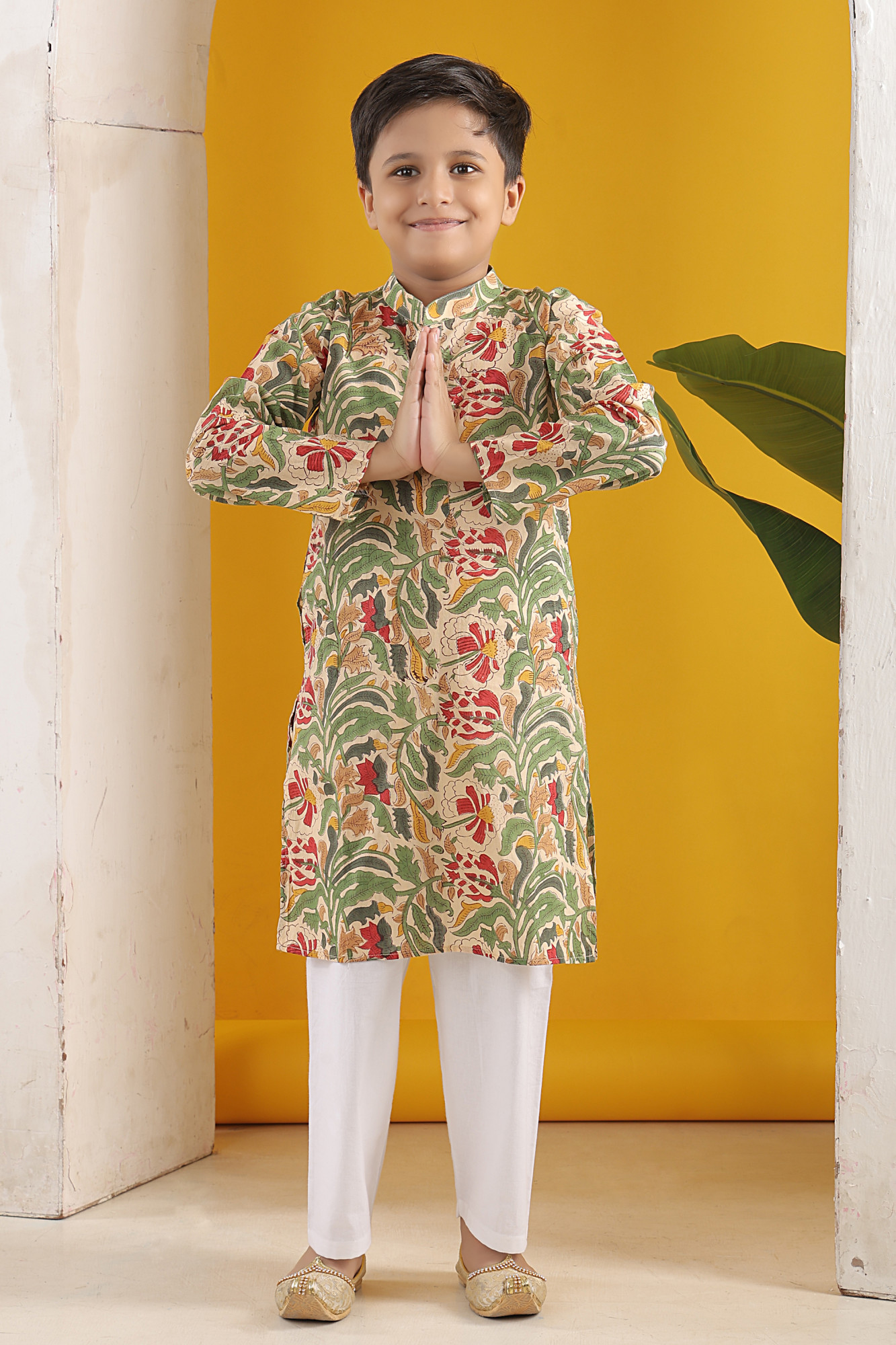 Neer Handblock Kurta Set