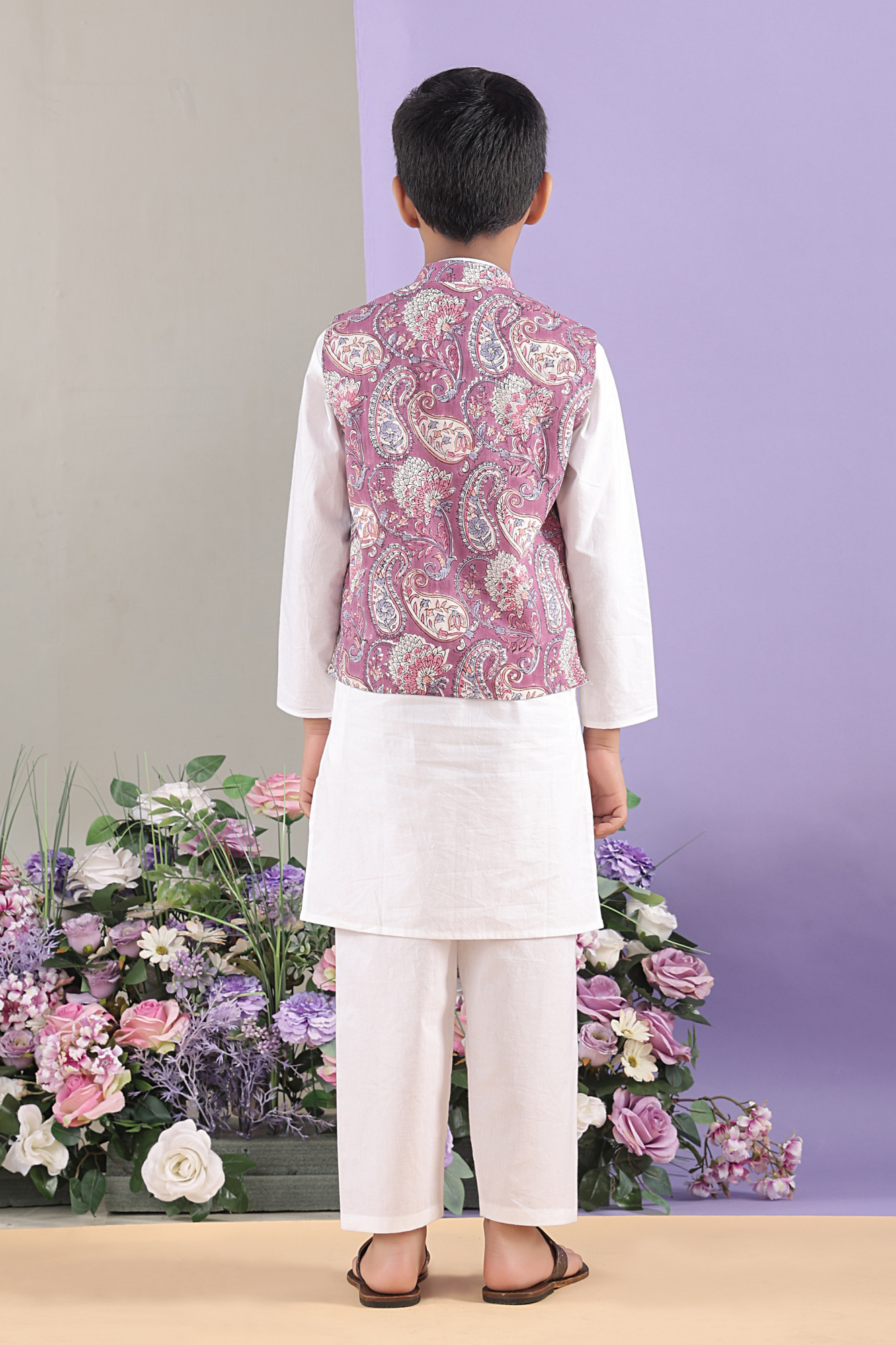 Ambar Jacket with White Kurta Set