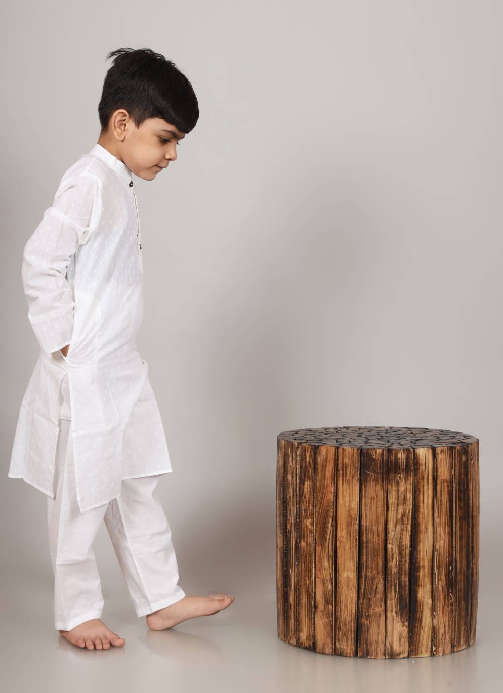 WHITE KURTA SET
