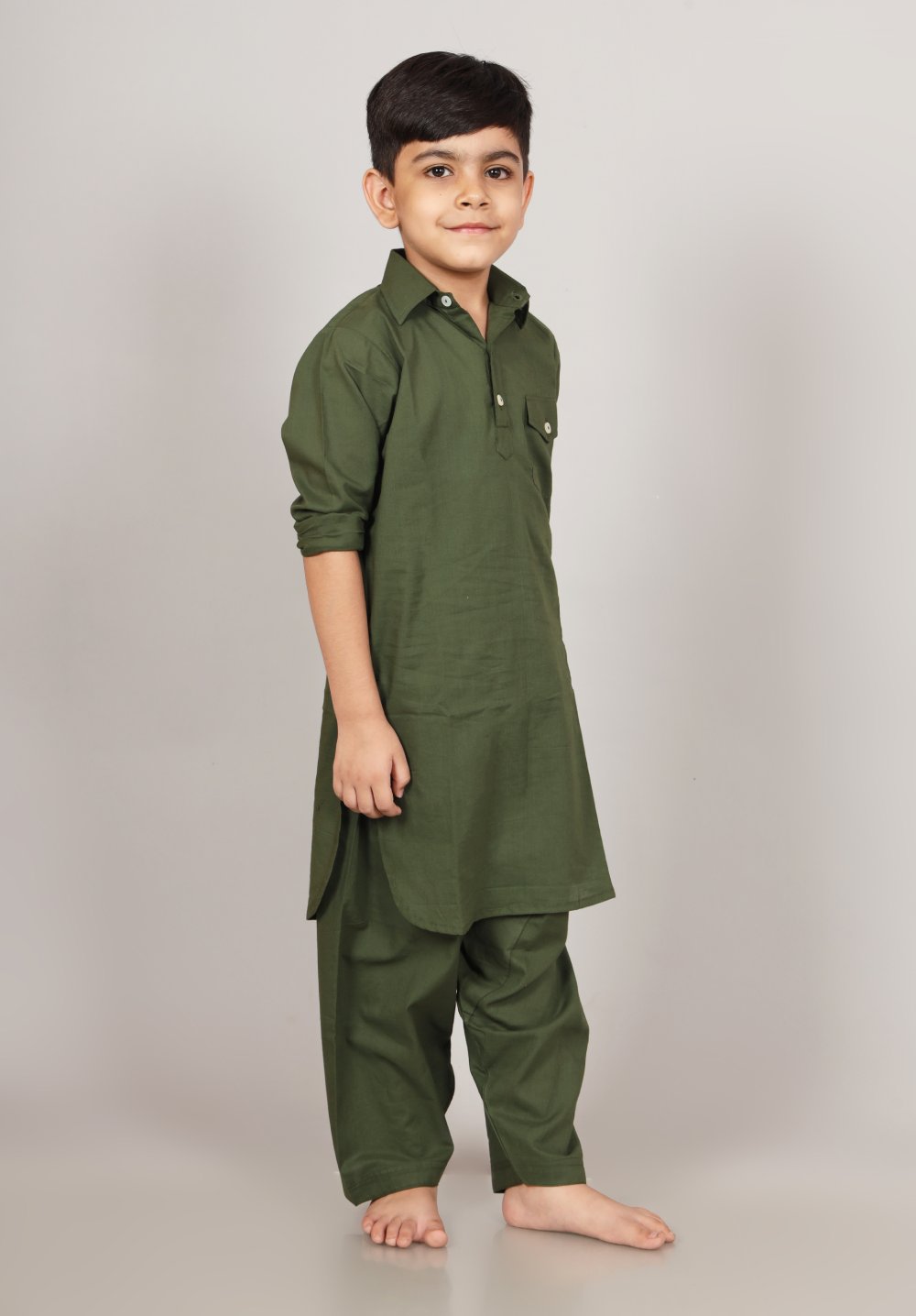 GREEN KURTA SET