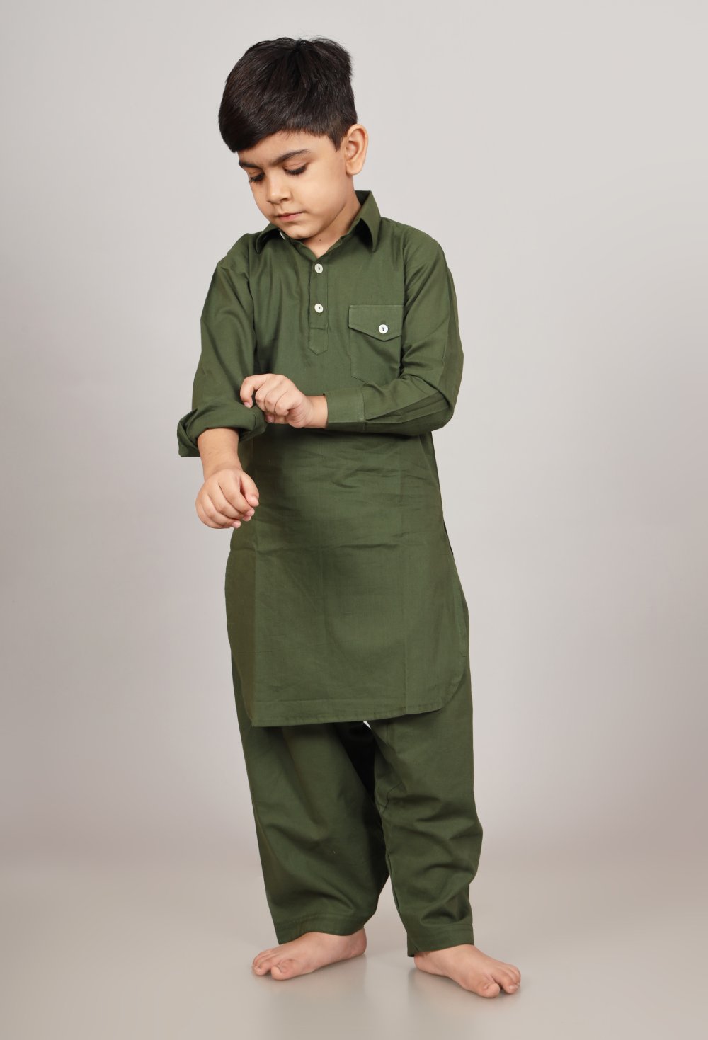 GREEN KURTA SET