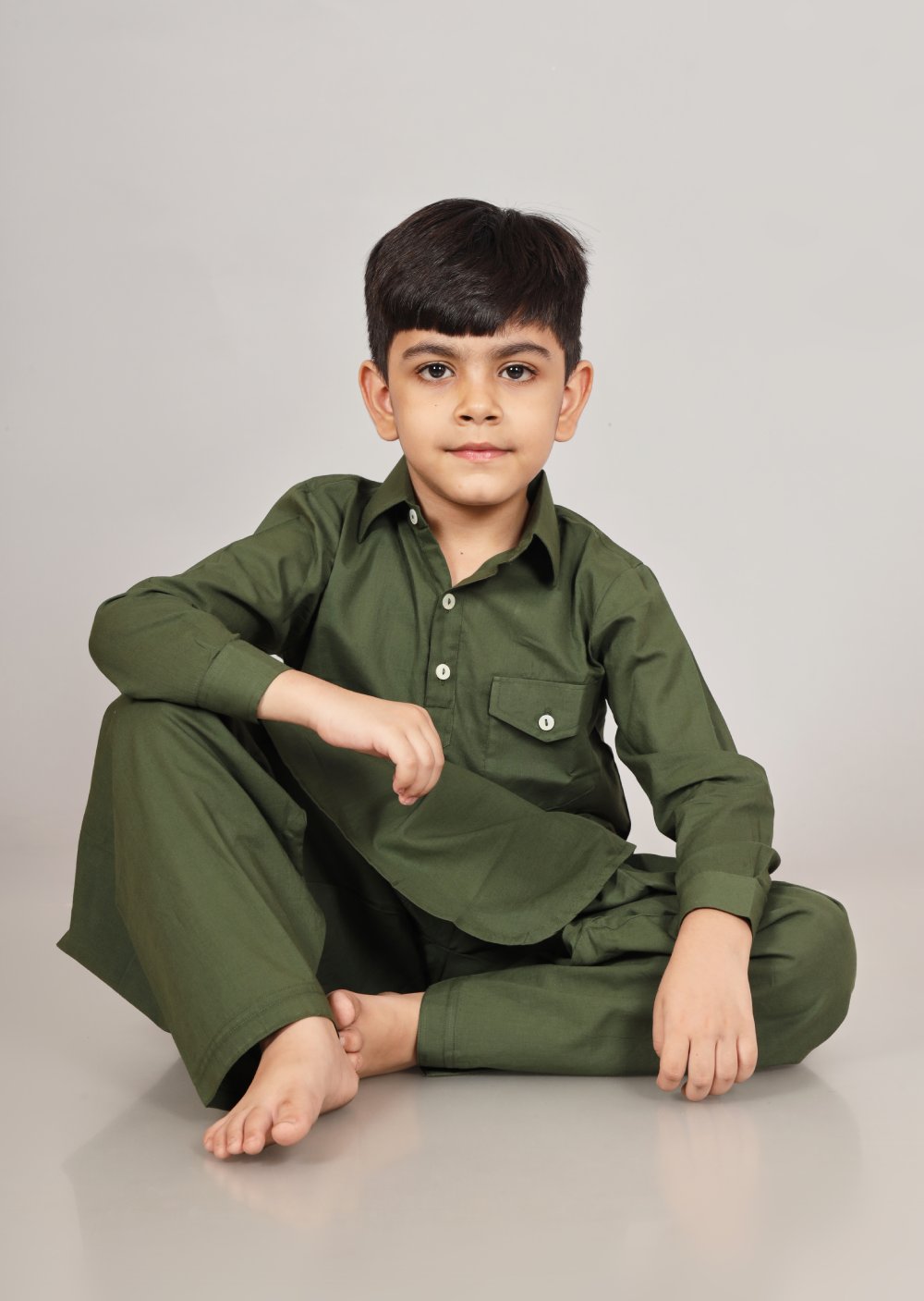 GREEN KURTA SET